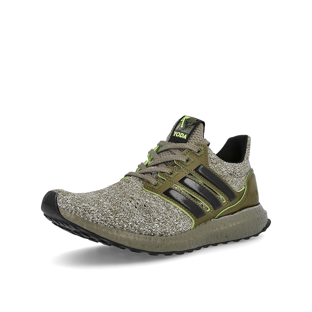 adidas Star Wars x adidas UltraBOOST Yoda Trace Cargo-Core Black-Raw Khaki Sneakers Close Up | Overkill