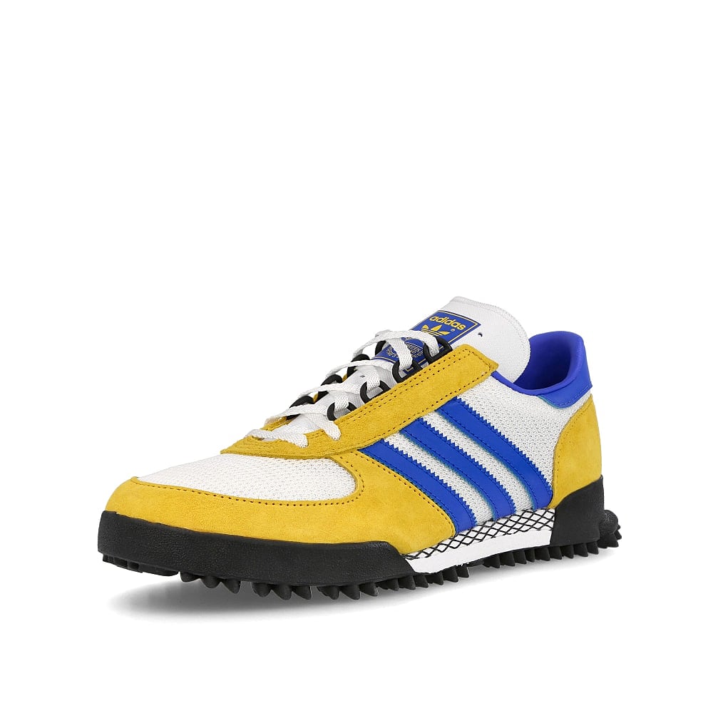 adidas marathon tr Footwear White-Bold Gold-Blue Sneakers Close Up | Overkill