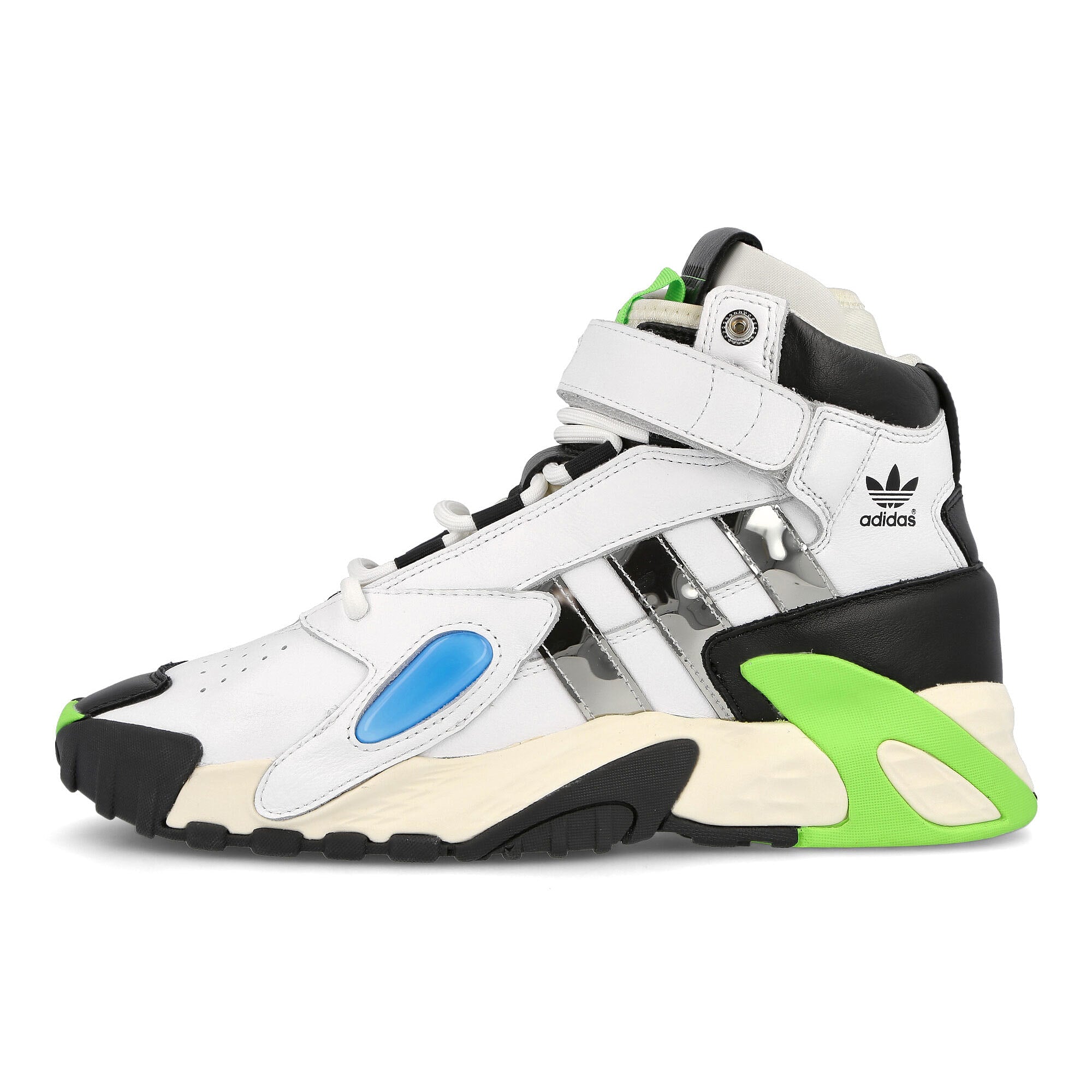 adidas Sankuanz x adidas Streetball Forum Footwear White / Silver Metallic / Solar Green Low Top Sneakers FY4721 | Overkill