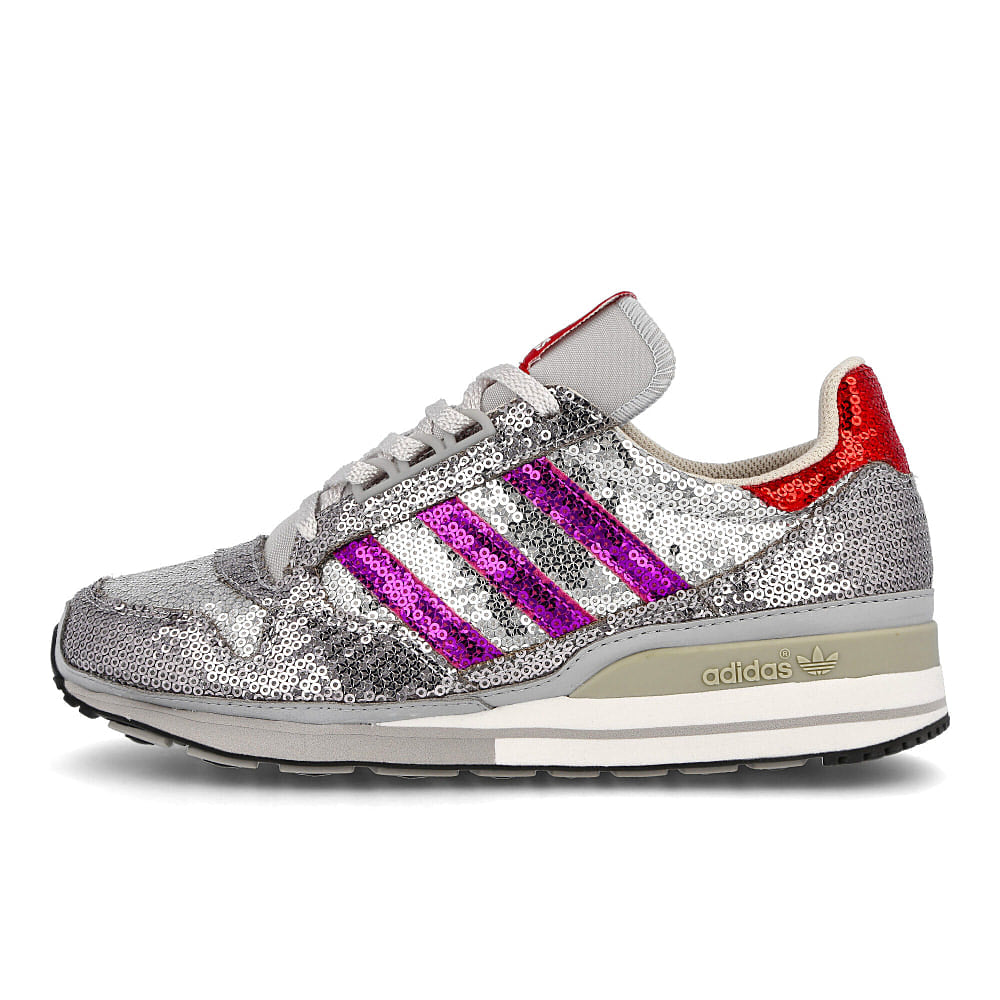 adidas wmns zx 500 Clear Grey-Shock Purple-Collegiate Red Sneakers FY4824 | Overkill
