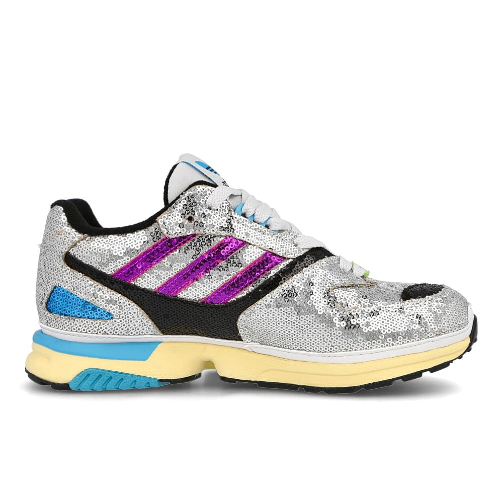adidas wmns zx 4000 Crystal White-Shock Purple-Core Black Sneakers Silhouette | Overkill