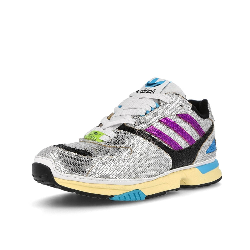 adidas wmns zx 4000 Crystal White-Shock Purple-Core Black Sneakers Close Up | Overkill