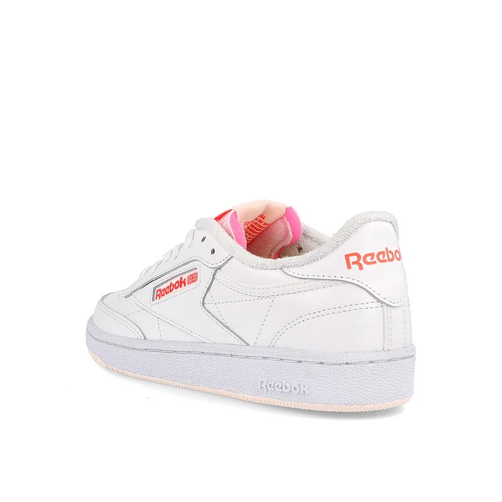 Reebok wmns club c 85 White / Ceramic Pink / Orange Flare Close-up | Overkill