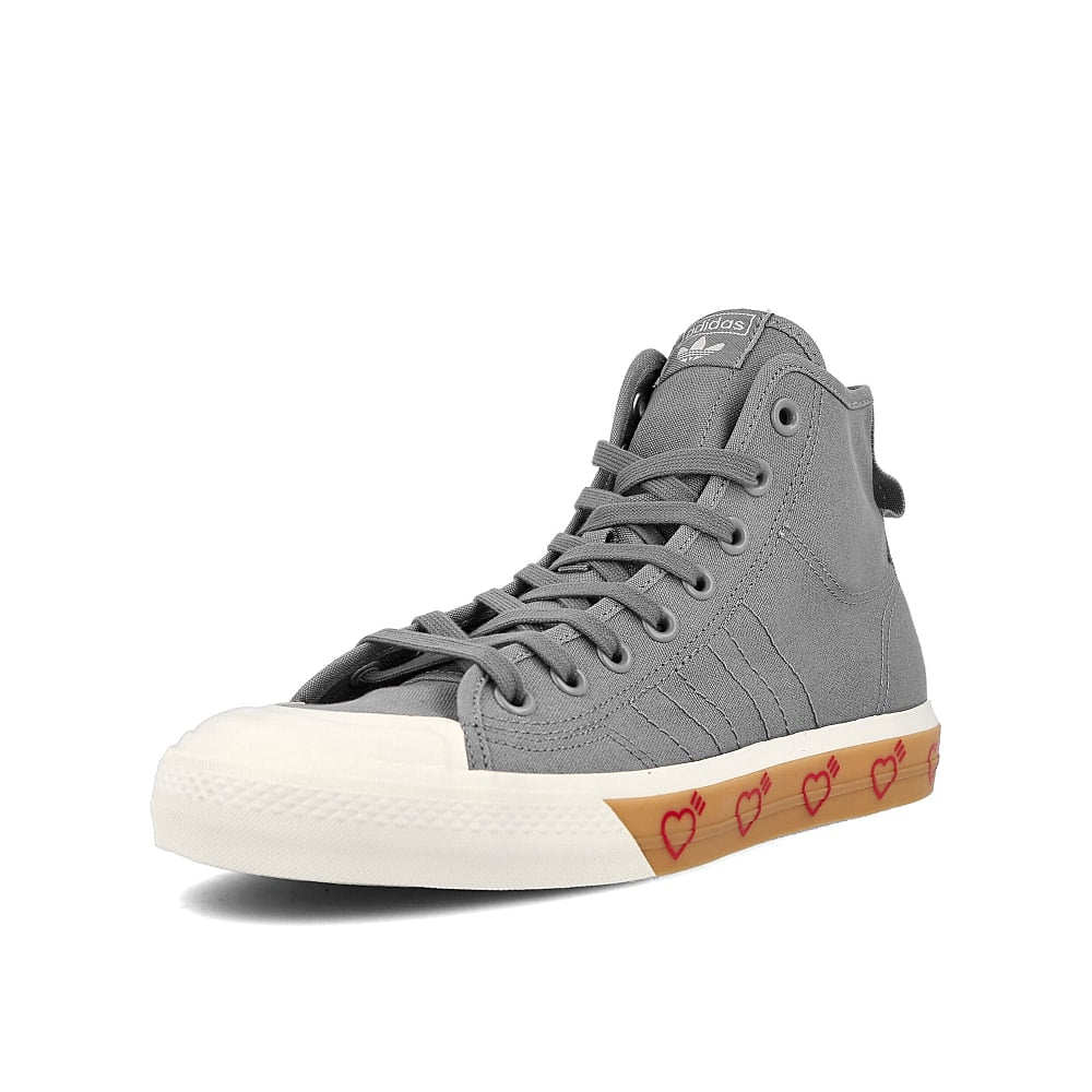adidas Human Made x adidas Nizza Hi Grey Five-Grey Five-Grey Five Sneakers Close Up | Overkill