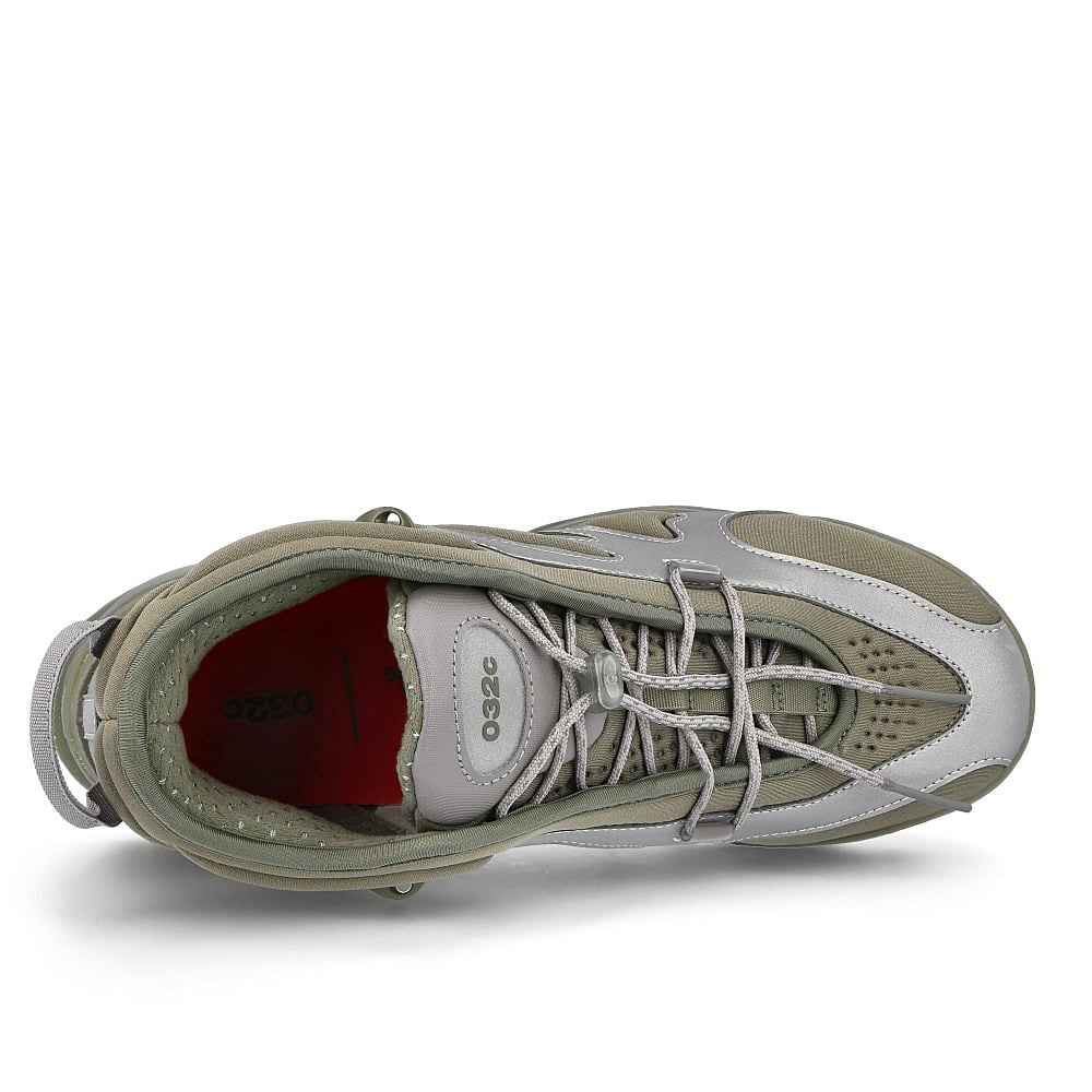 adidas 032c x adidas GSG Trail Running Stone Green-Dove Grey-Red Mid Top Sneakers Detailfoto | Overkill