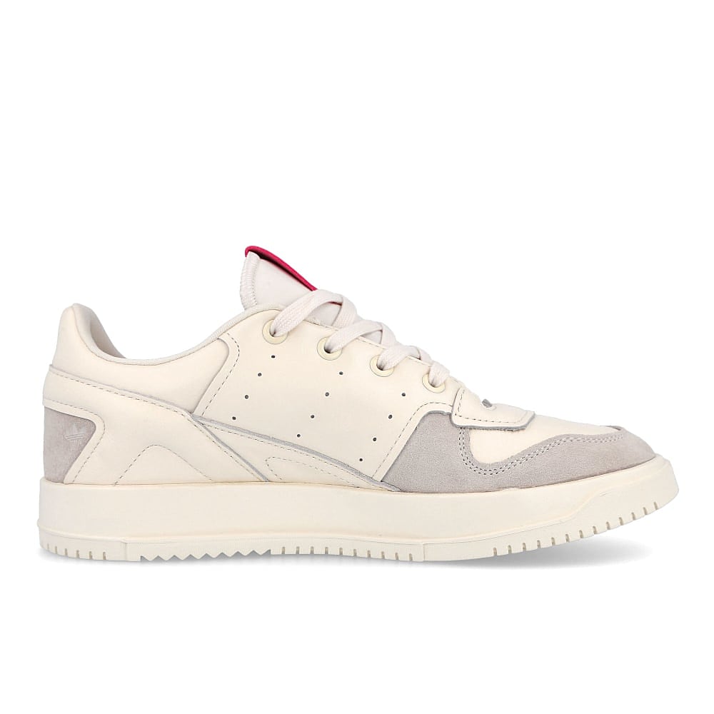 adidas supercourt 2 Chalk White-Chalk White-Vivid Red Sneakers Silhouette | Overkill