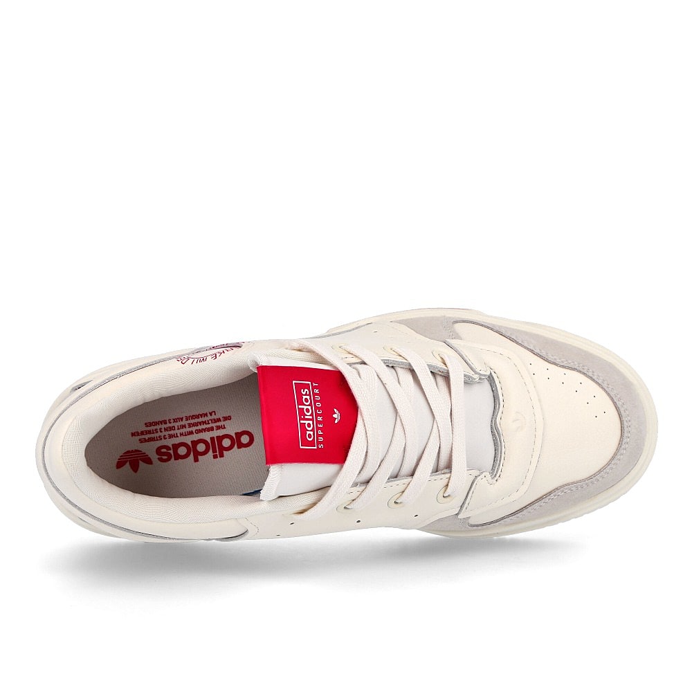 adidas supercourt 2 Chalk White-Chalk White-Vivid Red Sneakers Detailfoto | Overkill