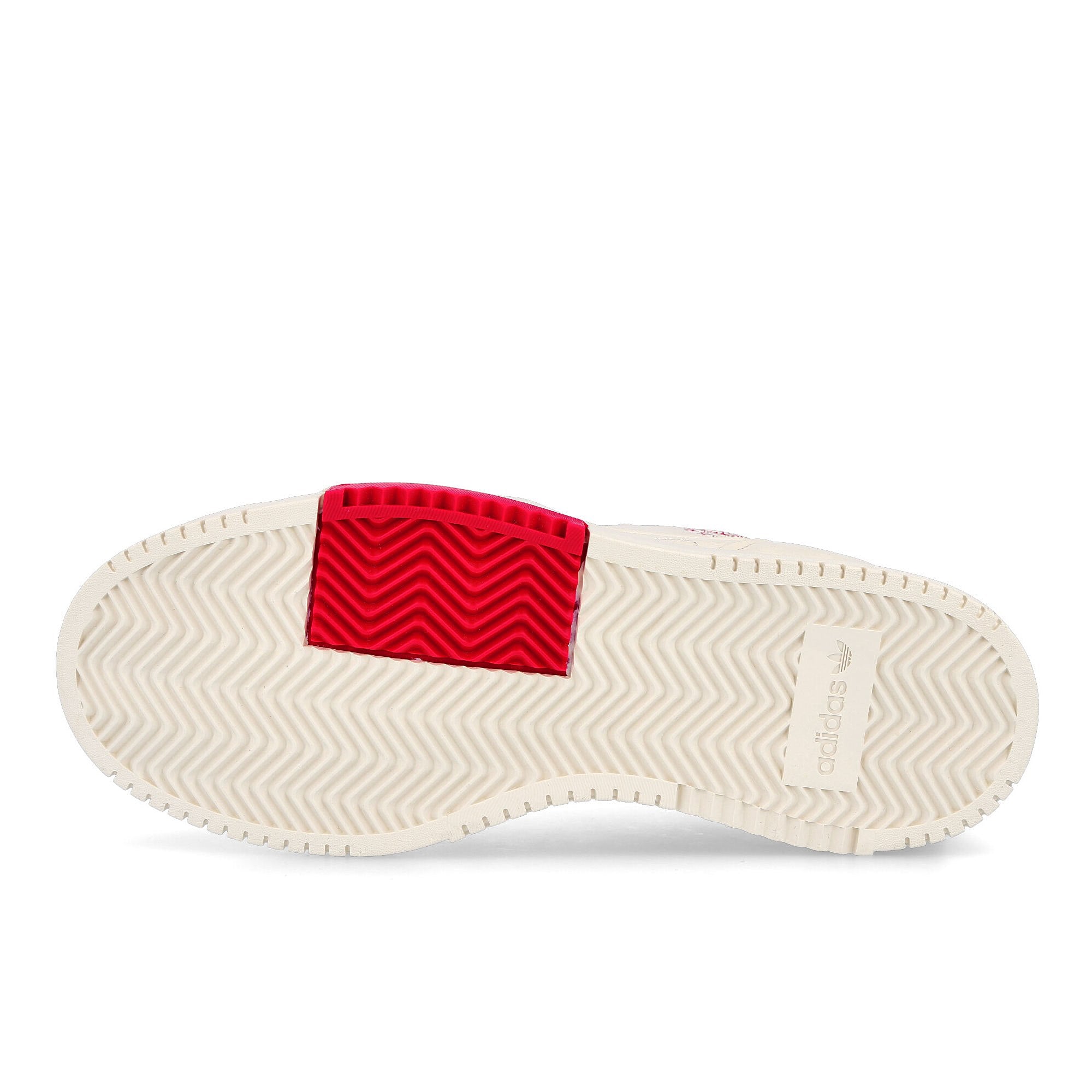adidas supercourt 2 Chalk White-Chalk White-Vivid Red Sneakers Detail View 1 | Overkill