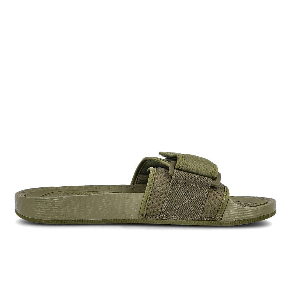 adidas Pharrell Williams x adidas Chancletas HU Olive Cargo-Olive Cargo-Olive Cargo Slides, Sandals & Slippers Silhouette | Overkill
