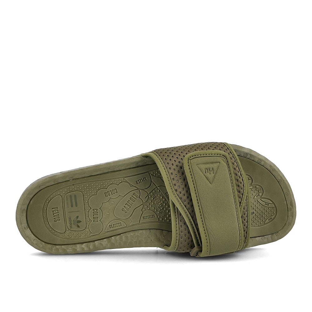 adidas Pharrell Williams x adidas Chancletas HU Olive Cargo-Olive Cargo-Olive Cargo Slides, Sandals & Slippers Detailfoto | Overkill