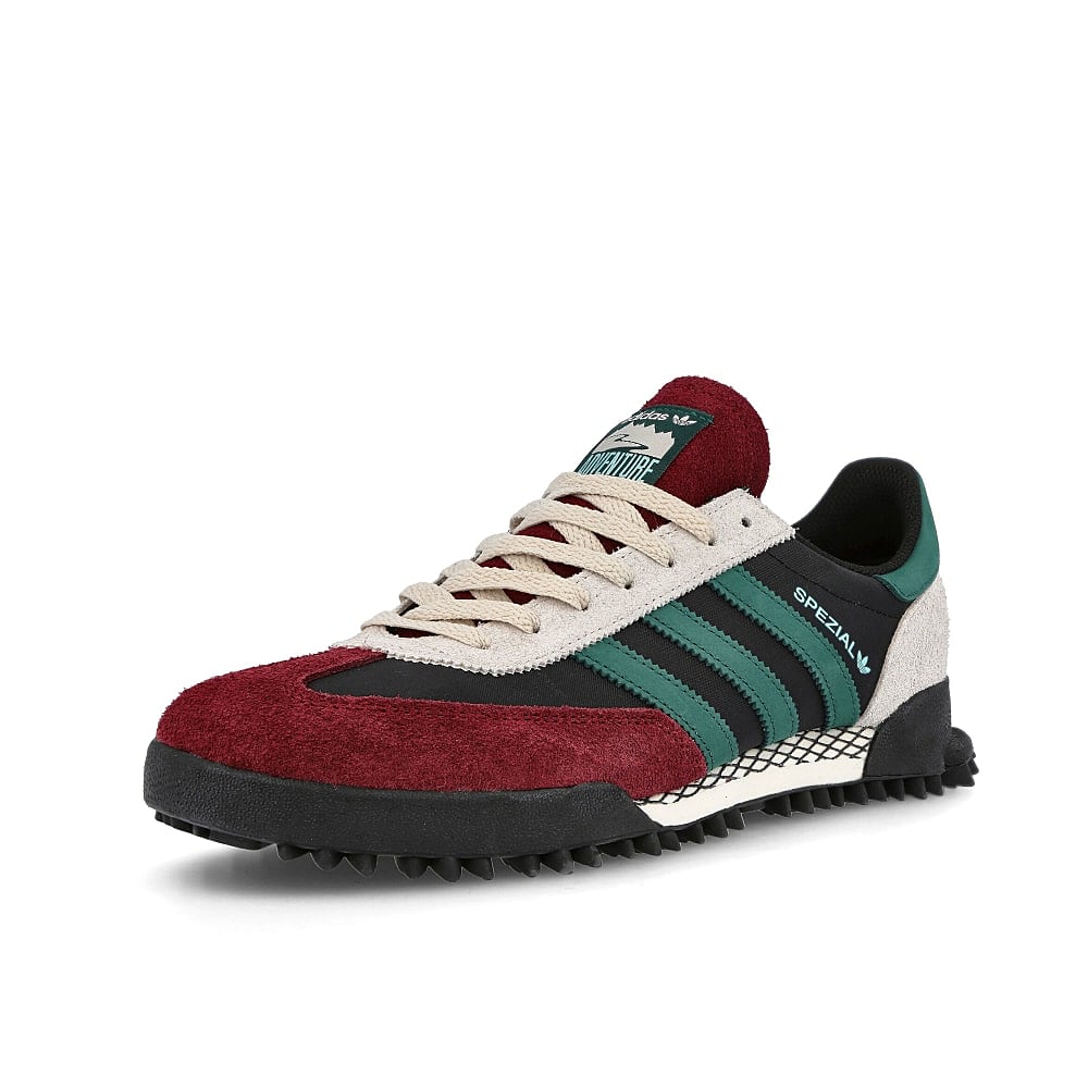 adidas handball spezial tr Core Black-Collegiate Green-Collegiate Burgundy Sneakers Close Up | Overkill