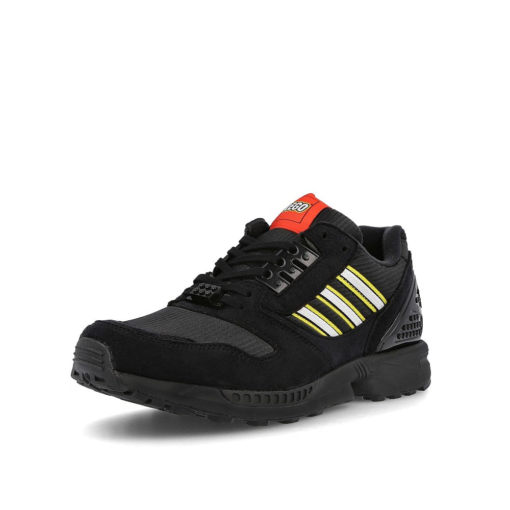 adidas LEGO x adidas ZX 8000 Core Black-Footwear White-Core Black Sneakers Close Up | Overkill