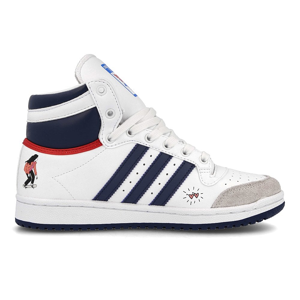 adidas top ten junior Footwear White-Crew Blue-Bright Blue Sneakers Silhouette | Overkill
