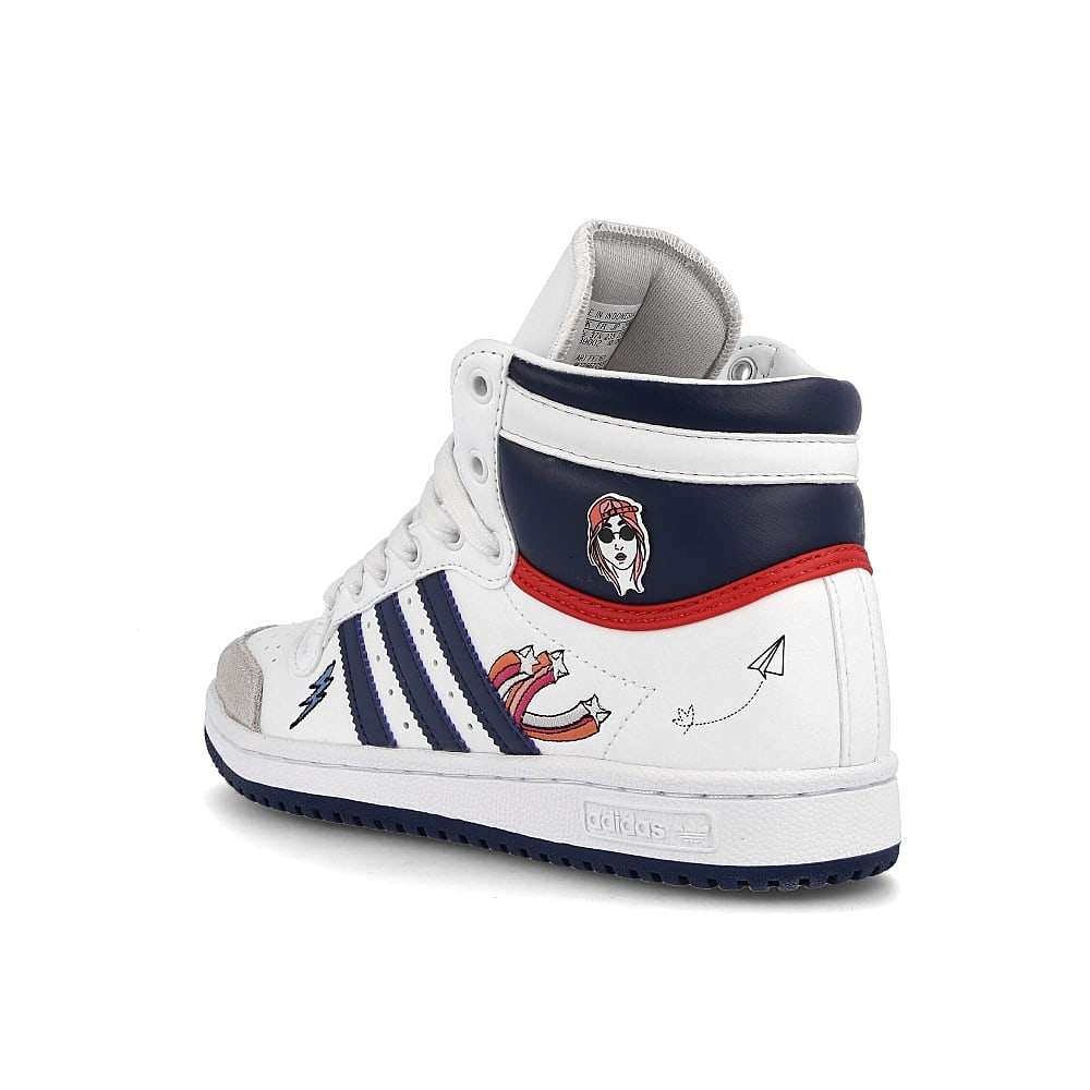 adidas top ten junior Footwear White-Crew Blue-Bright Blue Sneakers Material | Overkill