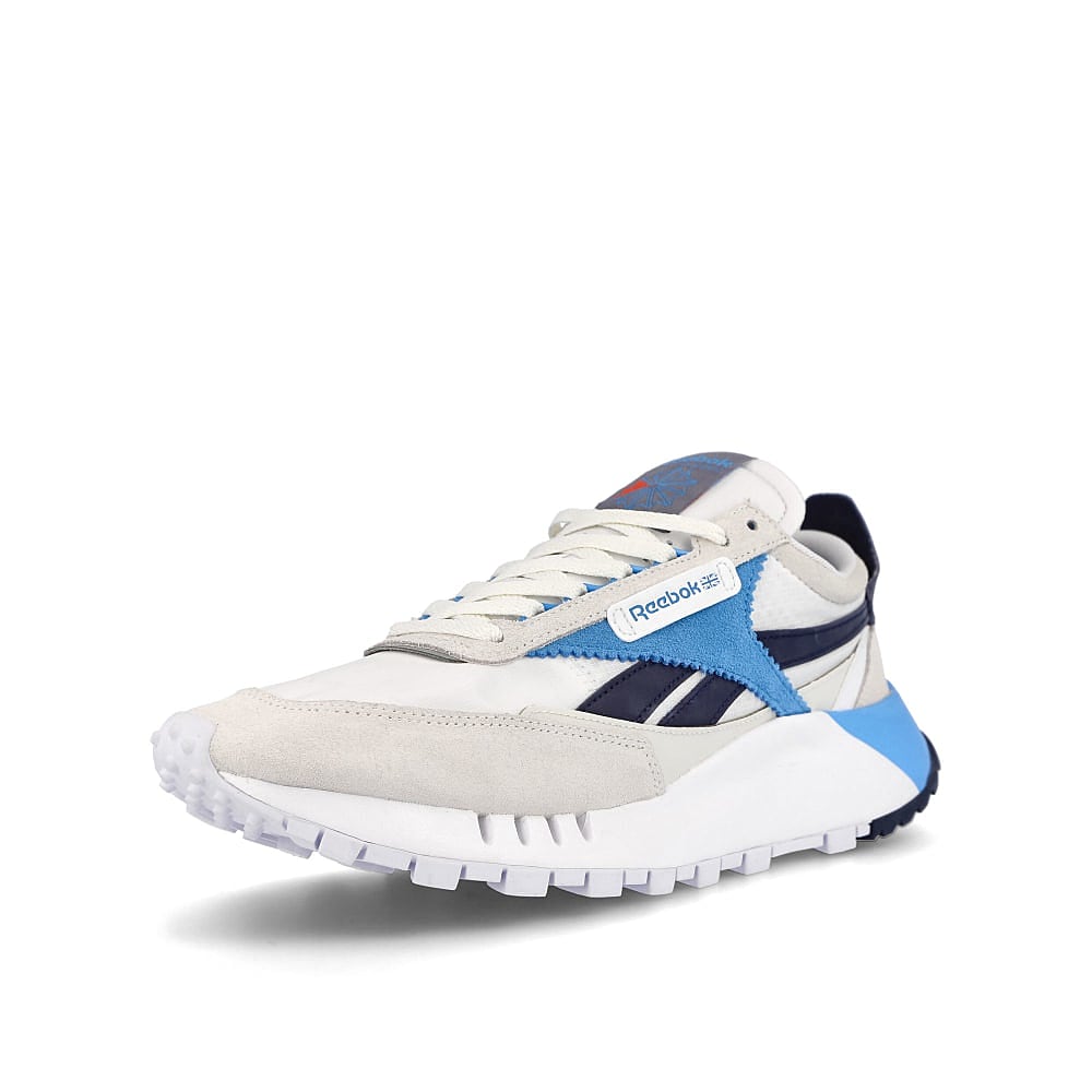 Reebok classic legacy Footwear White-Chalk-Vector Navy Low Top Sneakers Close Up | Overkill