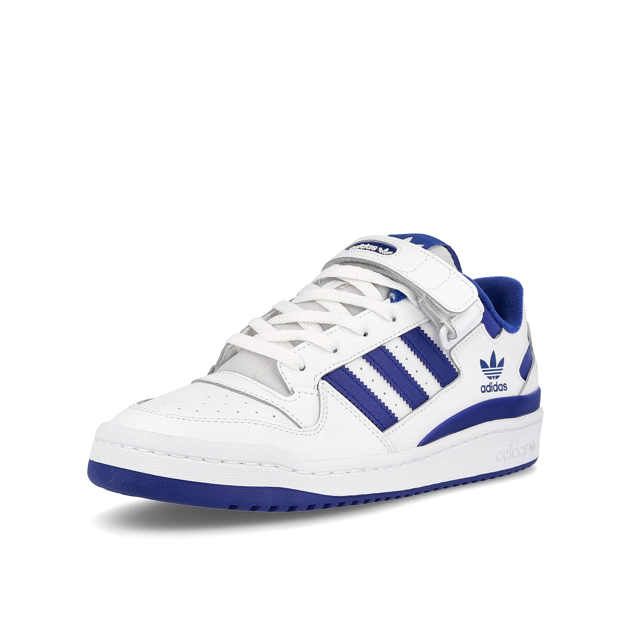 adidas Forum Low Footwear White-Footwear White-Team Royal Blue Sneakers Close Up | Overkill