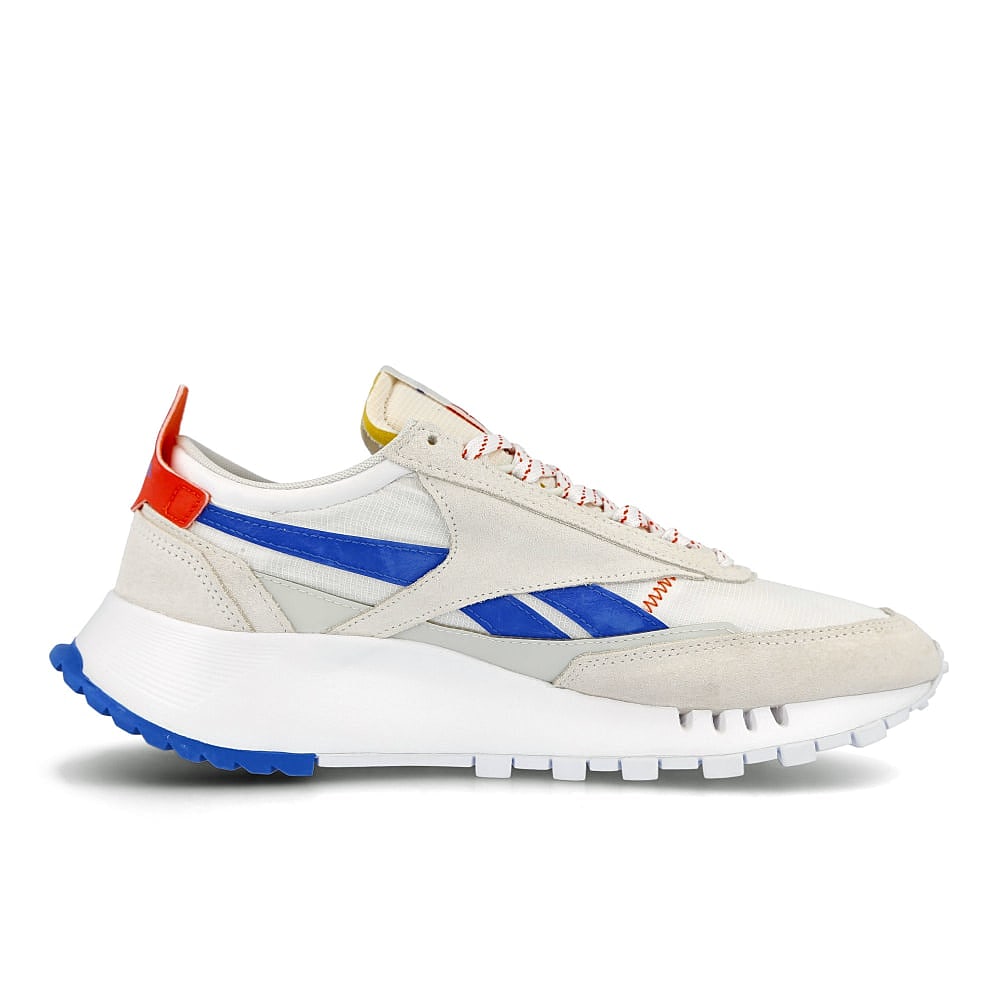Reebok classic legacy Morning Fog-Court Blue-Dynamic Red Low Top Sneakers Silhouette | Overkill