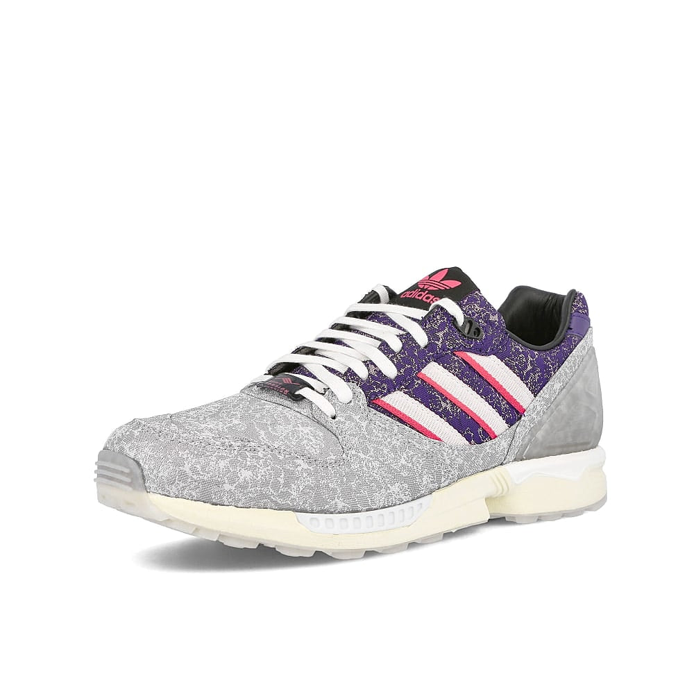 adidas Vieux Lyon x adidas ZX 5000 Silver Metallic-Semi Solar Pink-Off White Low Top Sneakers Close Up | Overkill