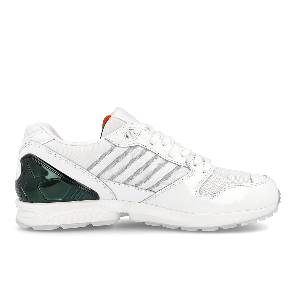 adidas University of Miami x adidas ZX 5000 Footwear White-Collegiate Orange-Dark Green Low Top Sneakers Silhouette | Overkill