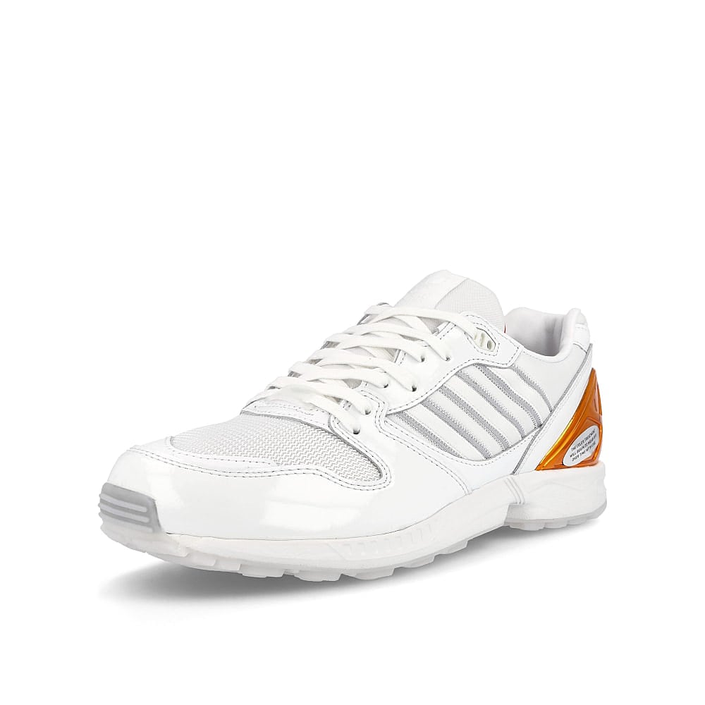 adidas University of Miami x adidas ZX 5000 Footwear White-Collegiate Orange-Dark Green Low Top Sneakers Close Up | Overkill