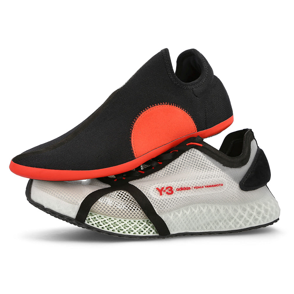 Y-3 runner 4d iow Clear Brown-Black-Red Sneakers Detailfoto | Overkill