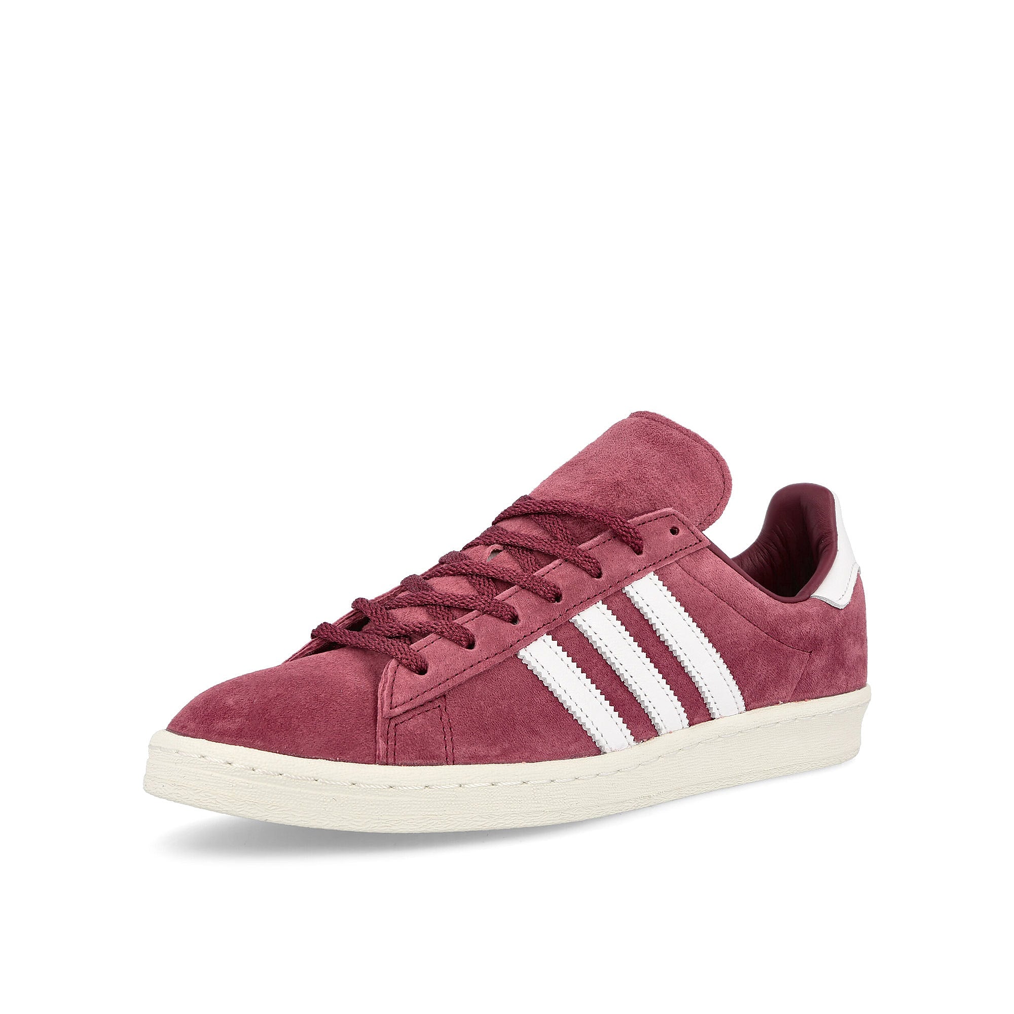 adidas Campus 80s Collegiate Burgundy / Footwear White / Off White Low Top Sneakers Close Up | Overkill