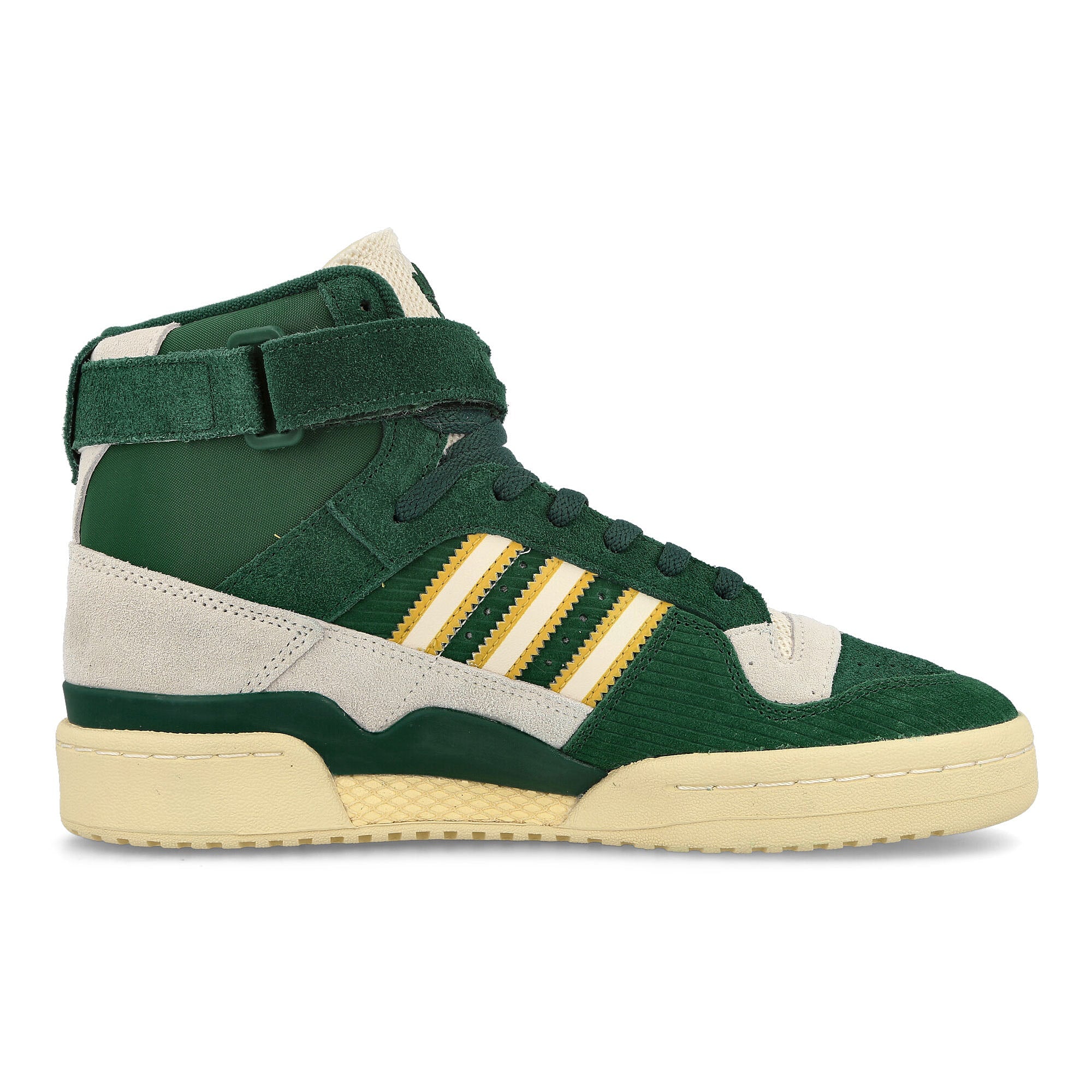 adidas Forum 84 Hi Collegiate Green-Cream White-Bold Gold Sneakers Silhouette | Overkill