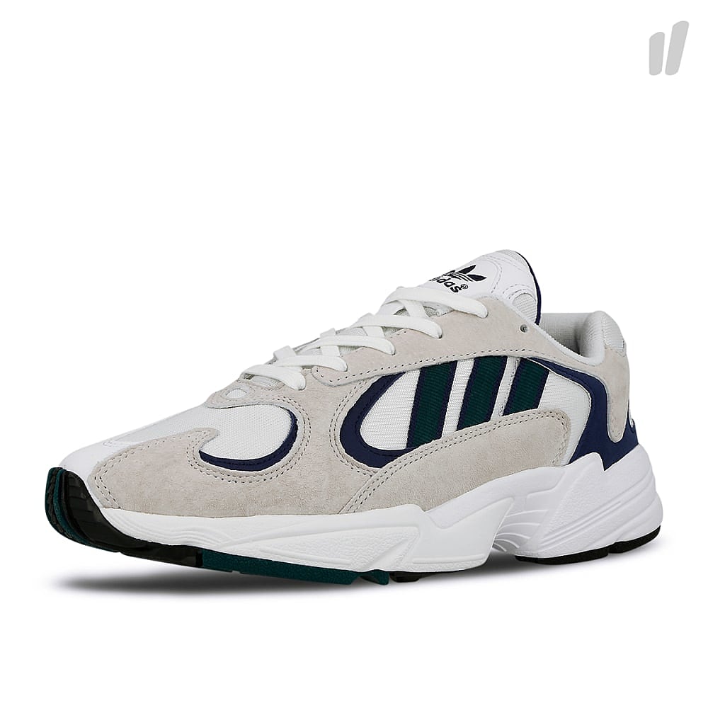 adidas yung-1 Footwear White-Noble Green-Dark Blue Sneakers Close Up | Overkill