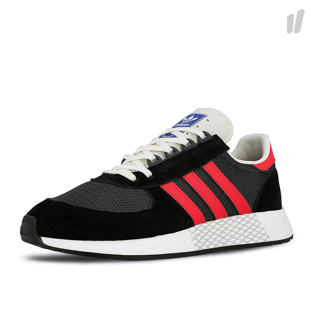 adidas marathon tech Carbon-Shock Red-Core Black Sneakers Close Up | Overkill