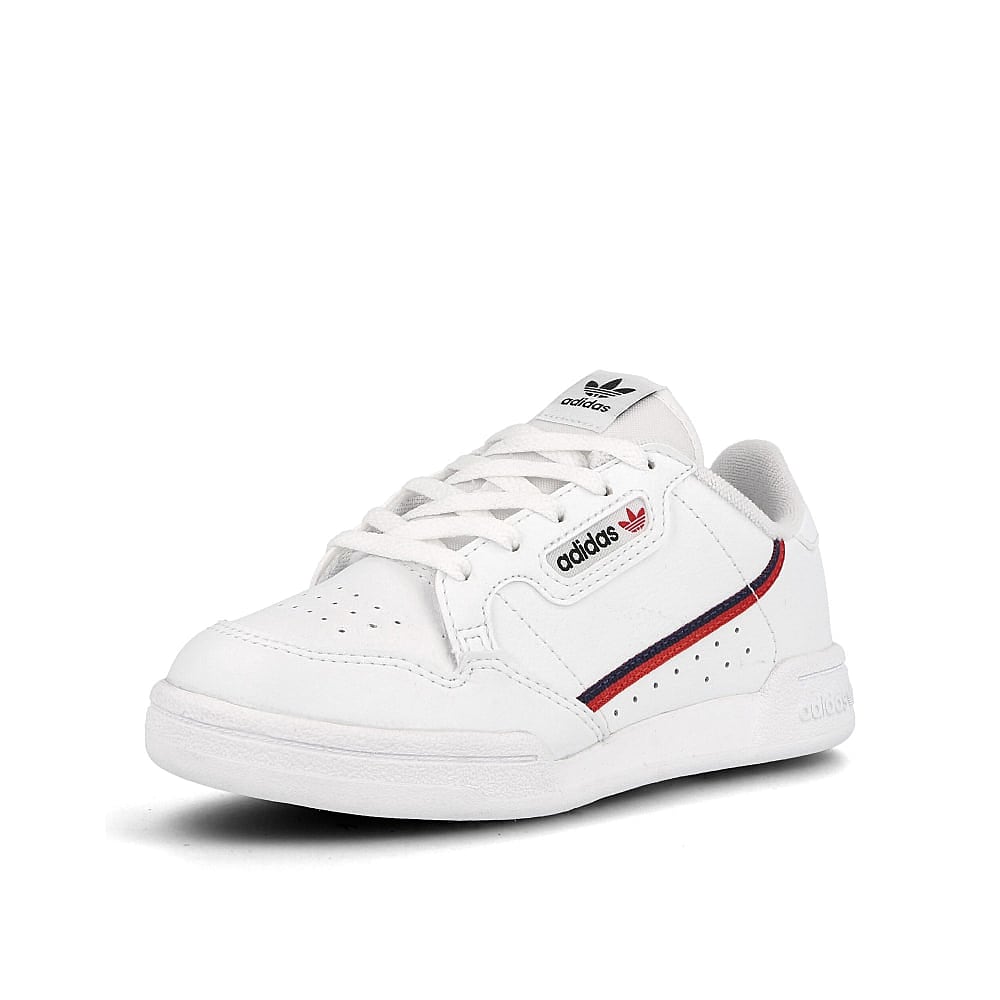 adidas continental 80 c Footwear White-Scarlet-Collegiate Navy Sneakers Close Up | Overkill
