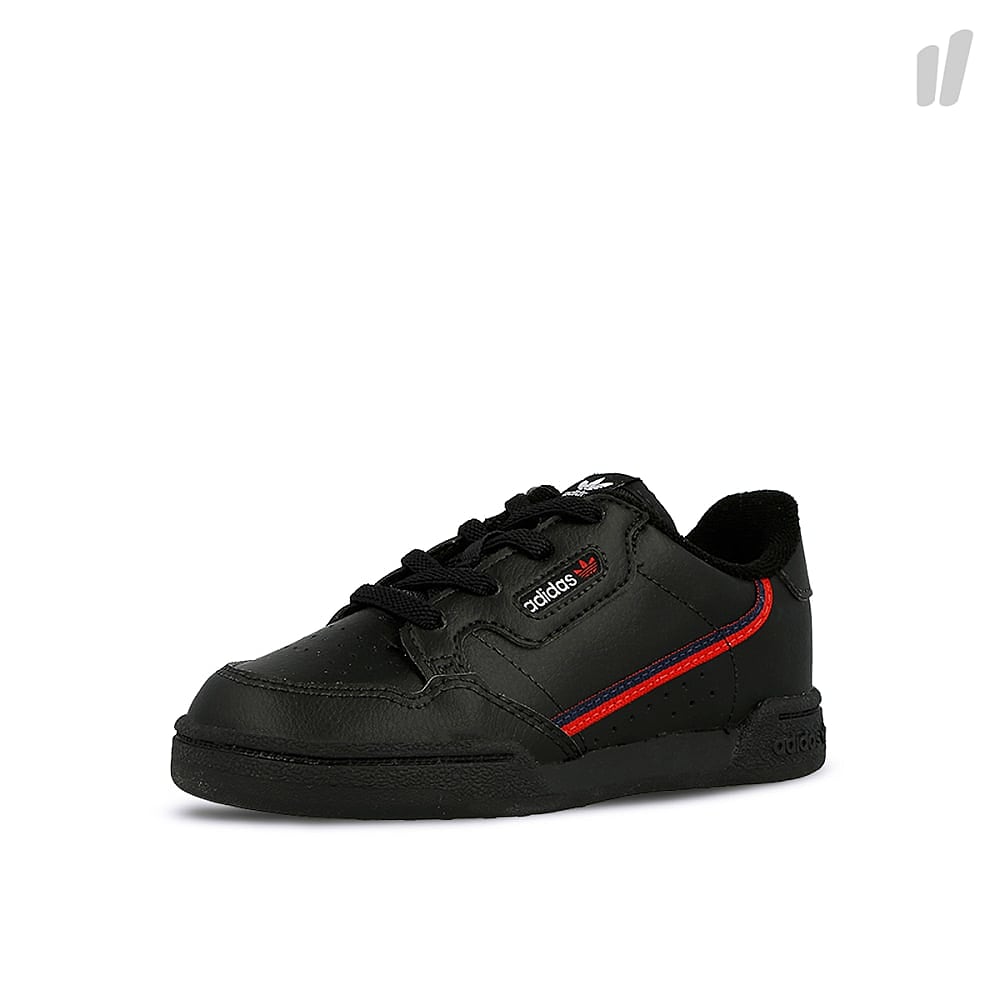 adidas continental 80 infants Core Black-Scarlet-Collegiate Navy Sneakers Close Up | Overkill