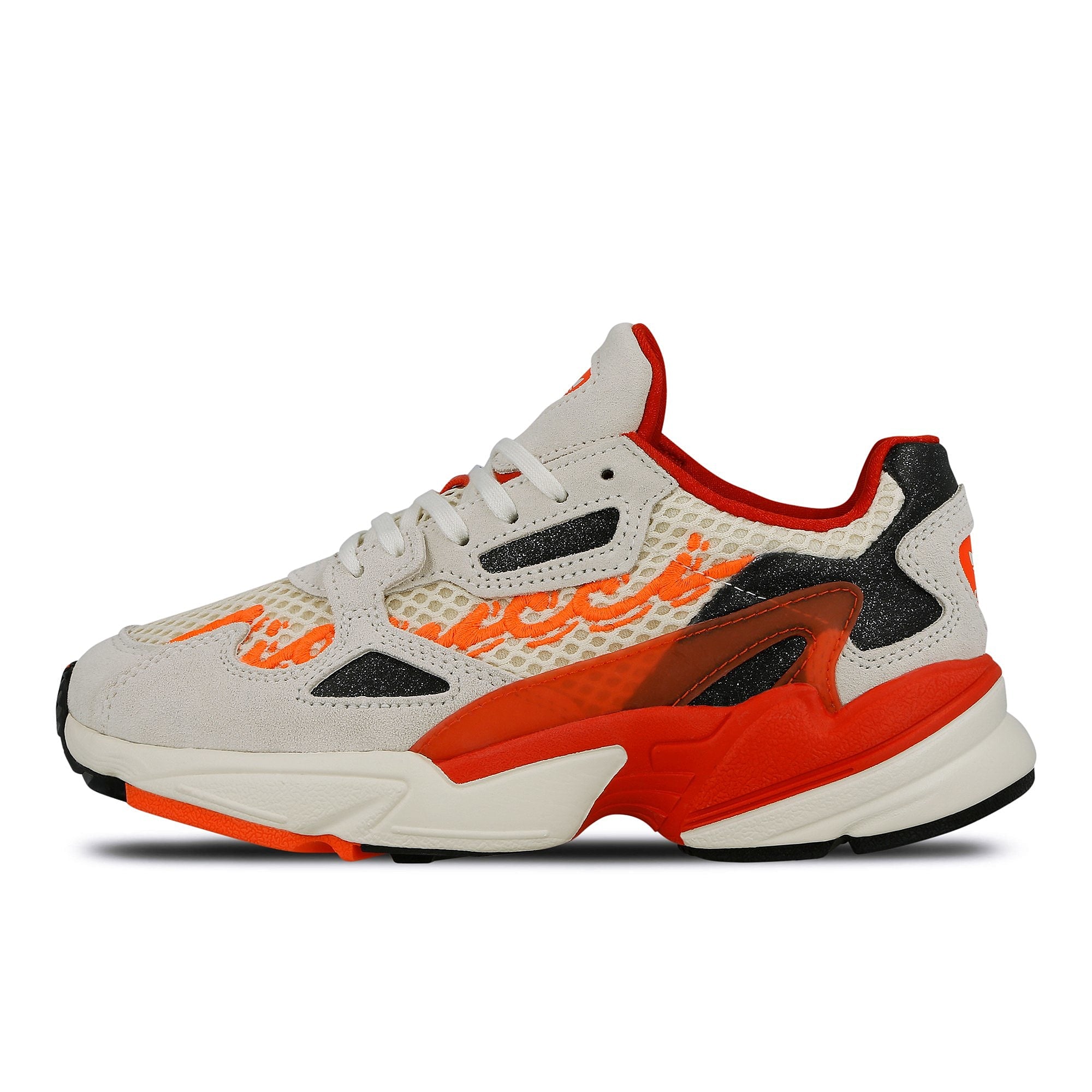 adidas Fiorucci x adidas Wmns Falcon Off White-Red-Solar Orange Sneakers G28914 | Overkill
