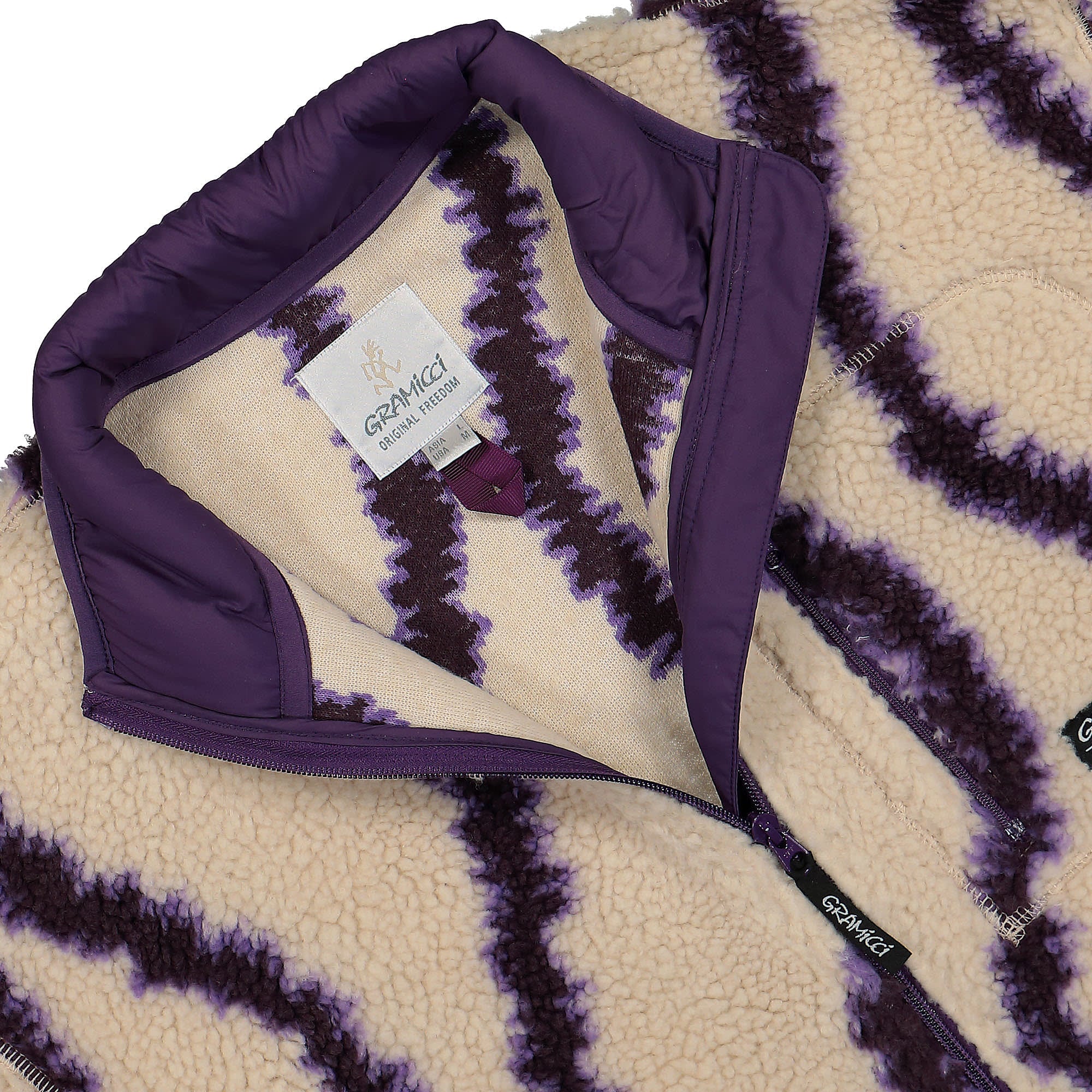 Gramicci Sherpa Jacket Natural Swirl Jackets Close-up | Overkill