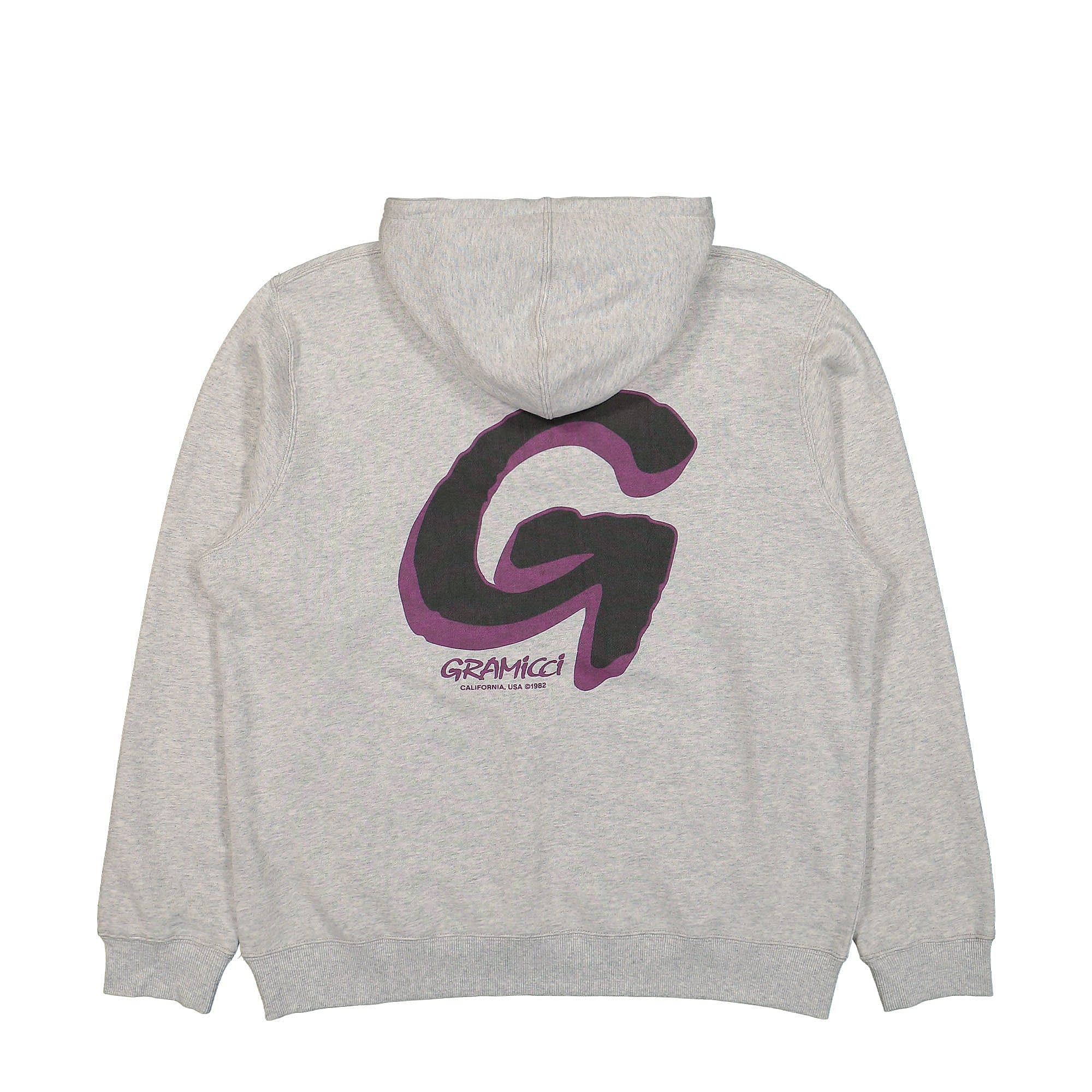 Gramicci Big G-Logo Hooded Sweatshirt Ash Heather Hoodies Close-up | Overkill
