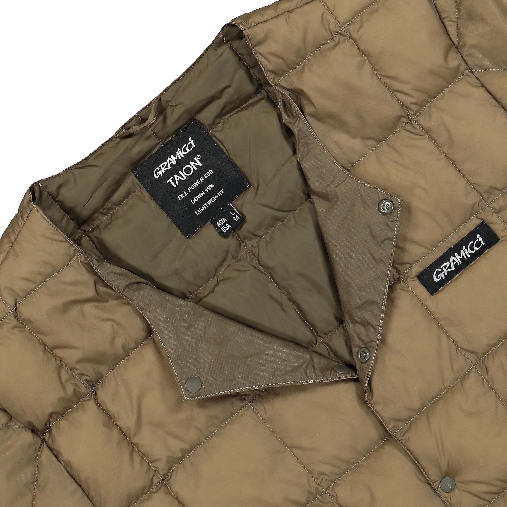 Gramicci Taion x Gramicci Inner Down Jacket Beige Jackets Close-up | Overkill