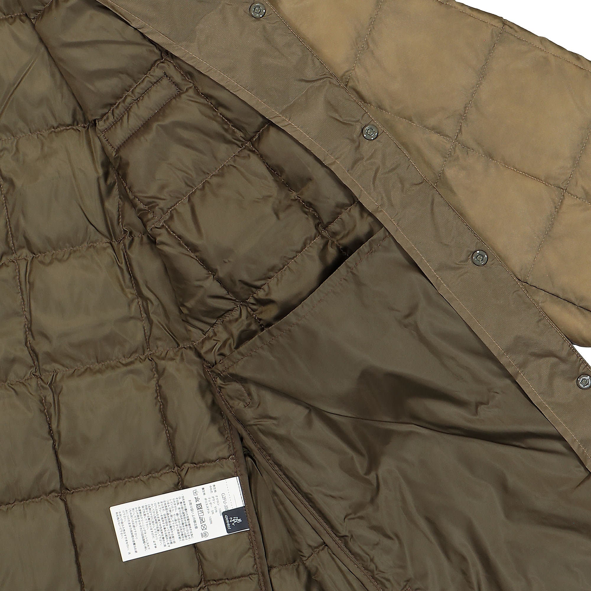 Gramicci Taion x Gramicci Inner Down Jacket Beige Jackets Detail view 1 | Overkill