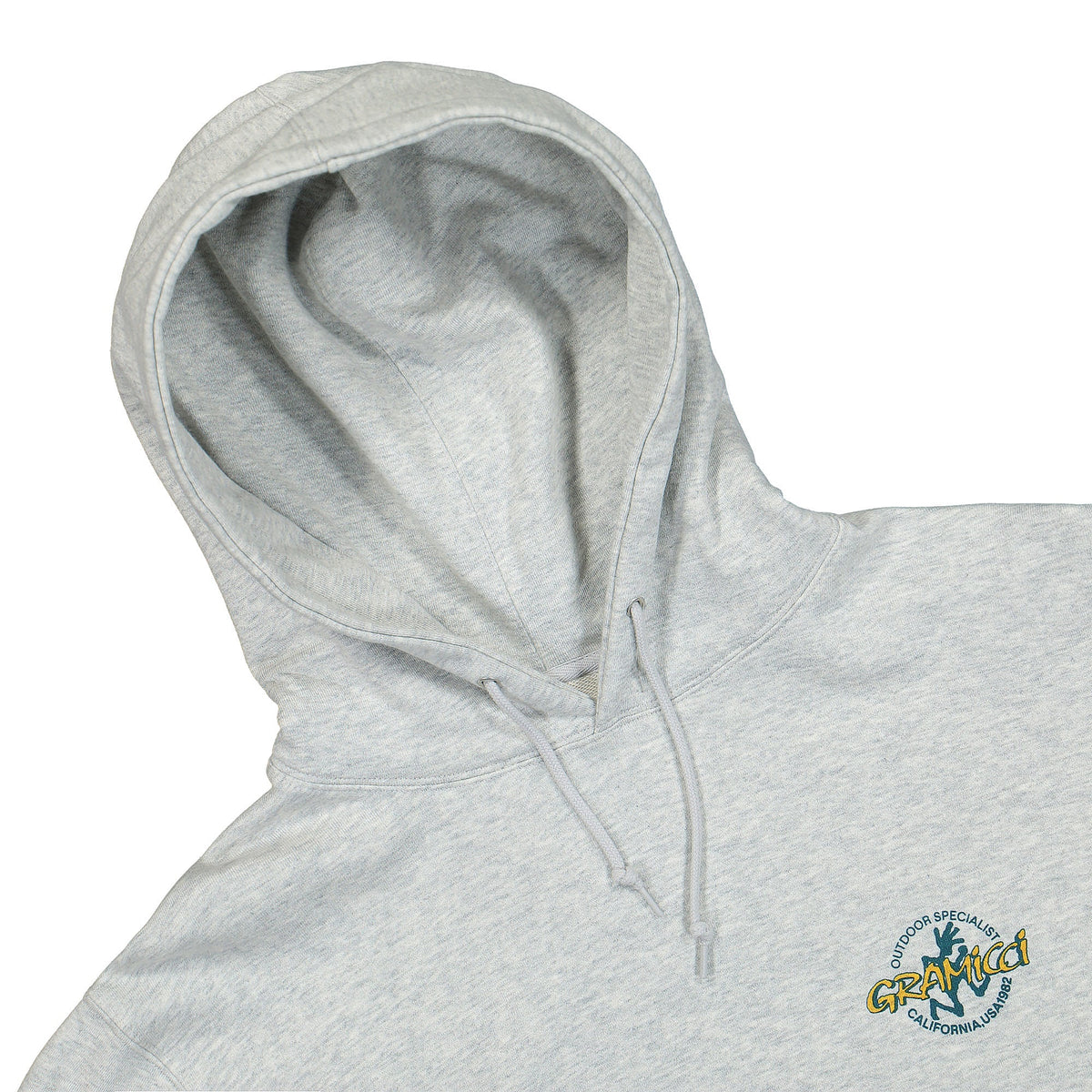 Gramicci Running Man Hooded Sweatshirt Ash Heather Hoodies Material | Overkill
