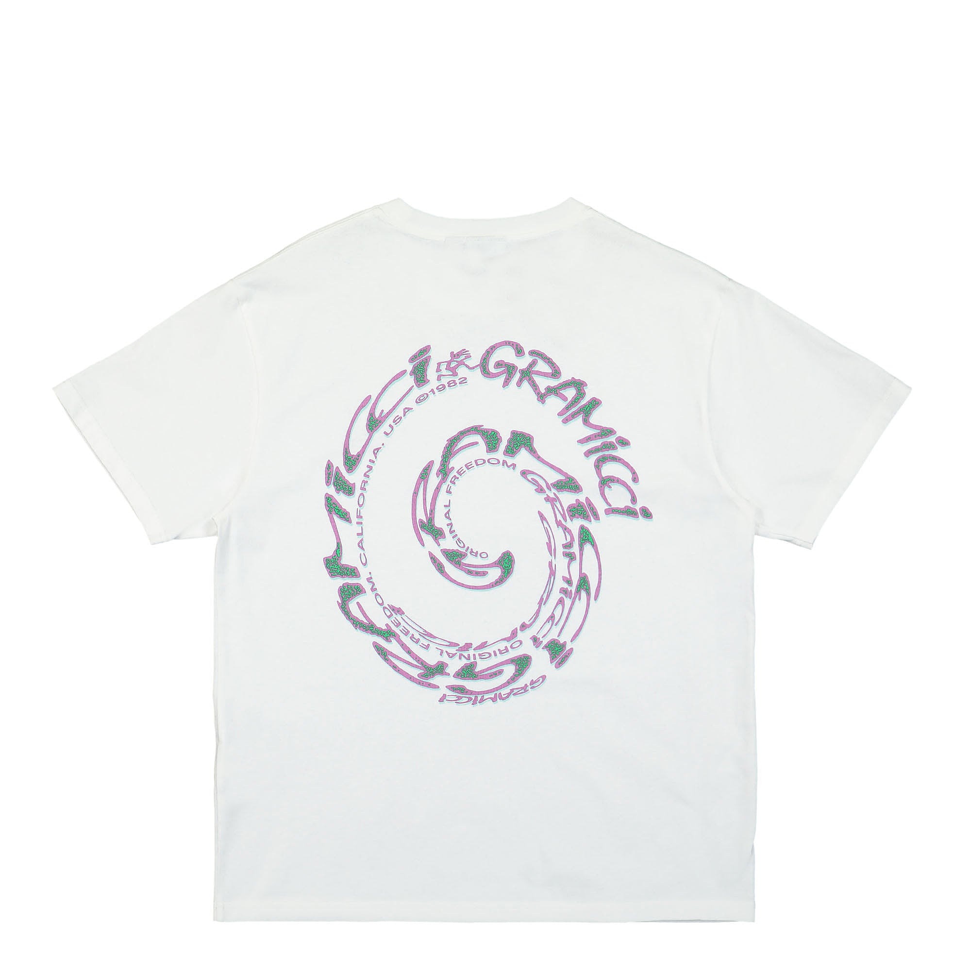 Gramicci Swirl Tee White T-Shirts Close-up | Overkill