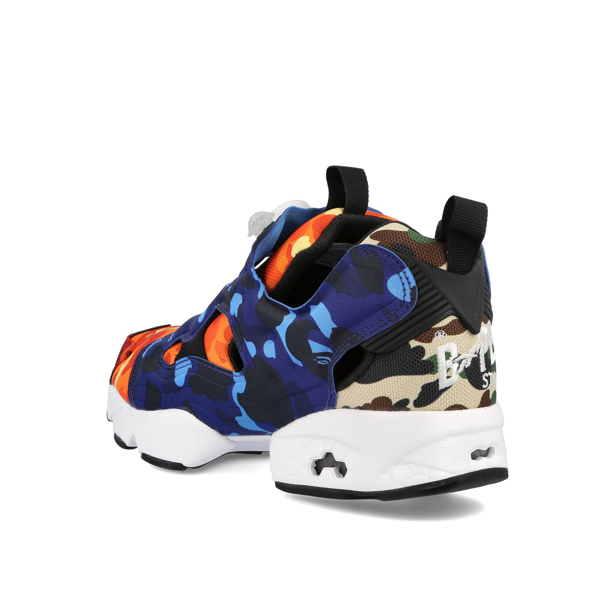 Reebok Bape x Reebok Instapump Fury OG White-Black-Black Sneakers Close Up | Overkill