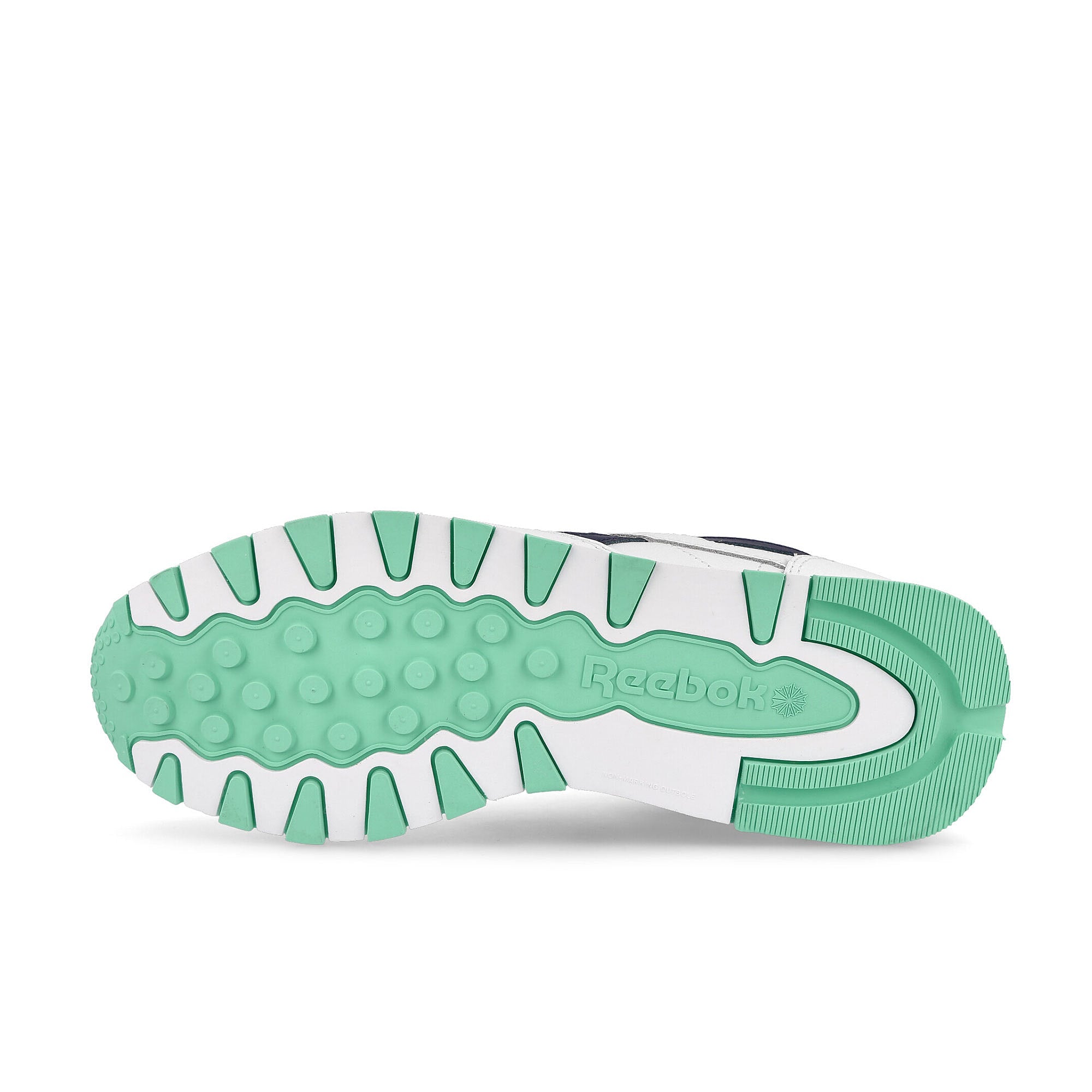 Reebok wmns classic leather Footwear White / Pixel Mint / Vector Navy Detail view 2 | Overkill