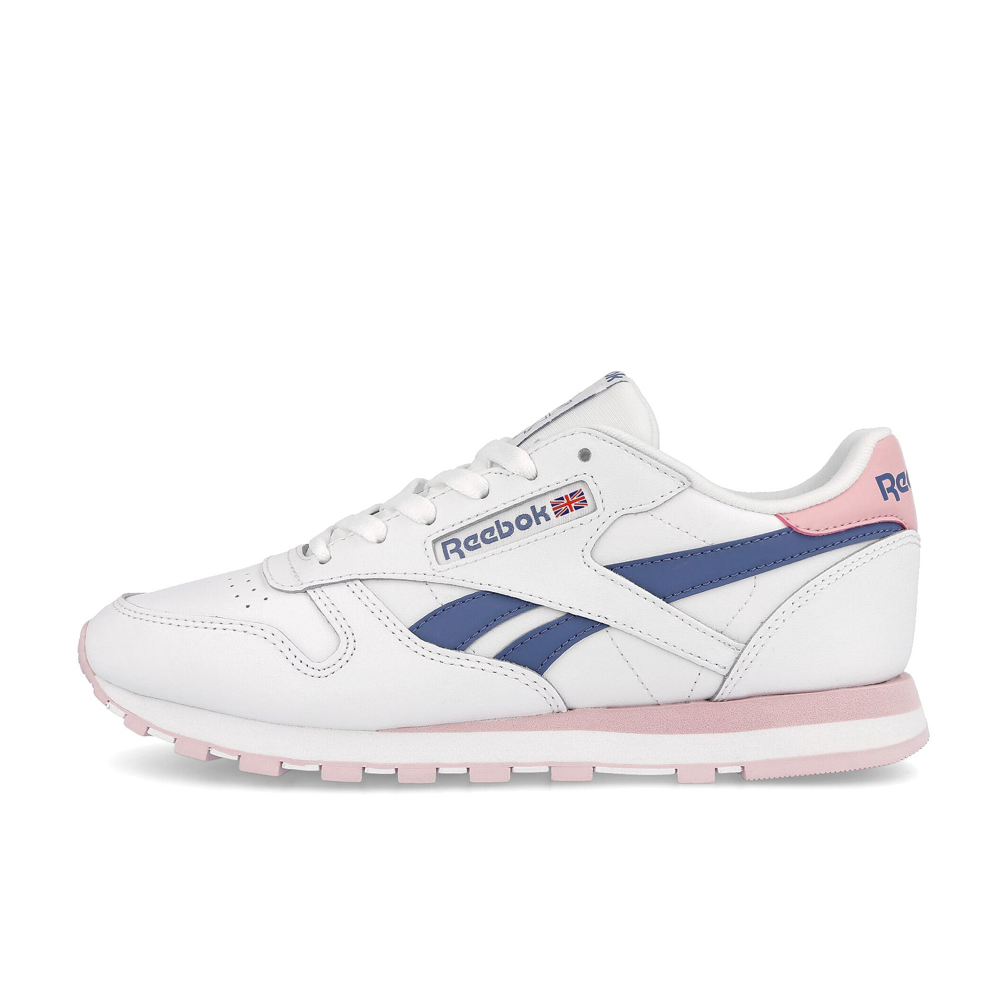 Reebok wmns classic leather Footwear White-Frost Berry-Blue Slate Sneakers G55157 | Overkill