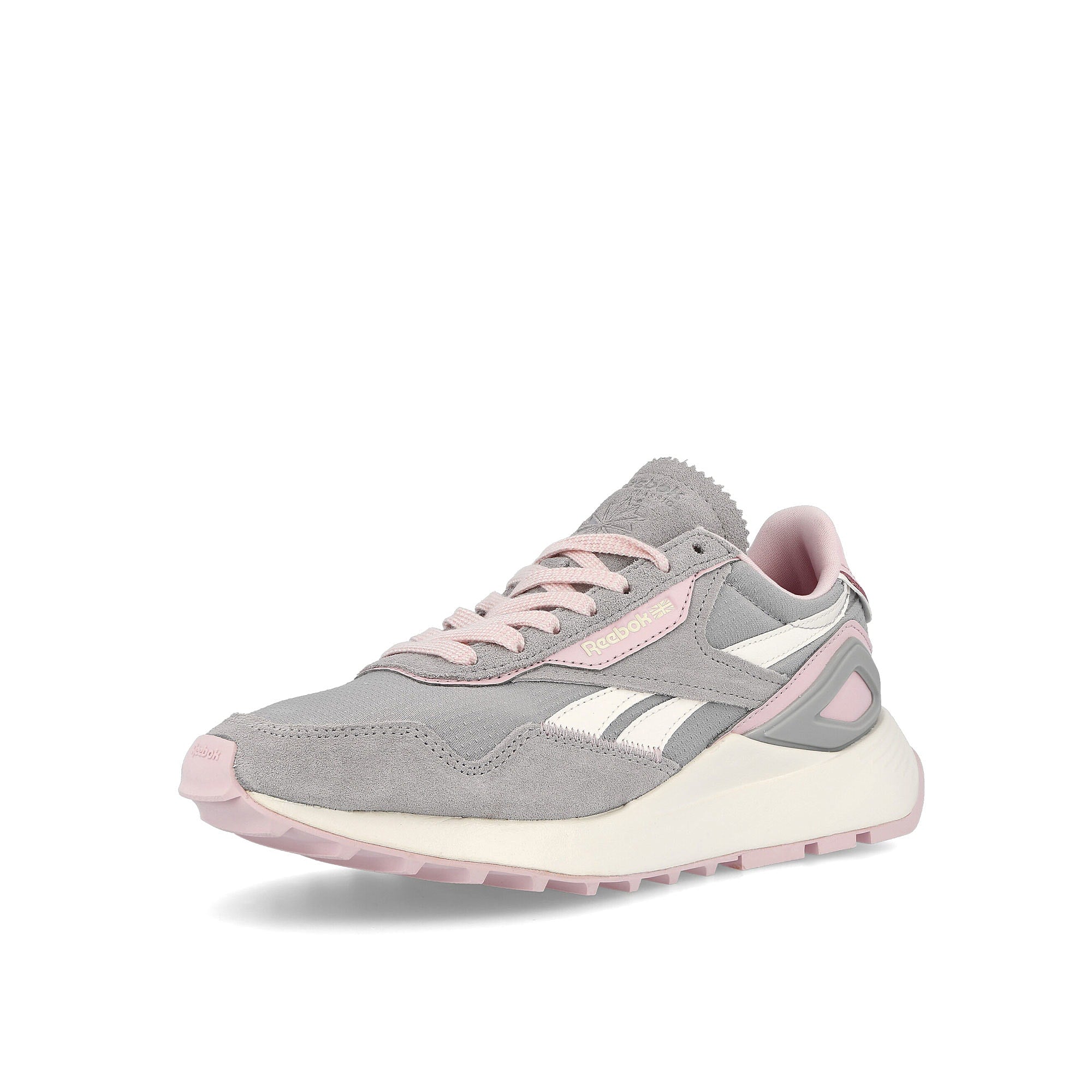 Reebok wmns classic legacy az Pure Grey 3-Chalk-Frost Berry Sneakers Close Up | Overkill