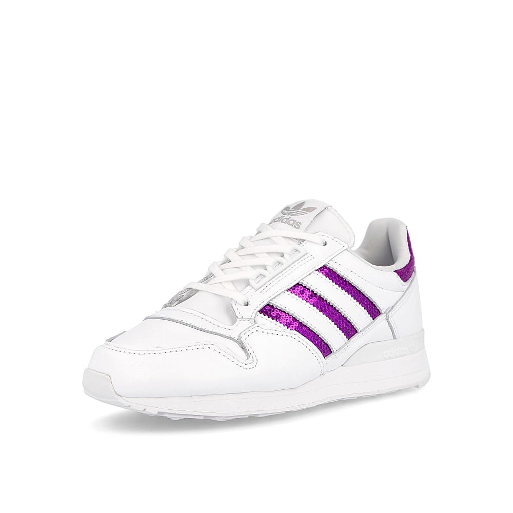adidas wmns zx 500 Footwear White-Shock Purple-Footwear White Sneakers Close Up | Overkill