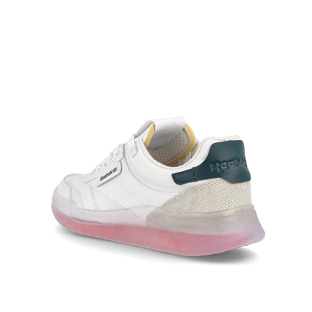 Reebok wmns club c legacy White / Twisted Coral / Forest Green Close-up | Overkill