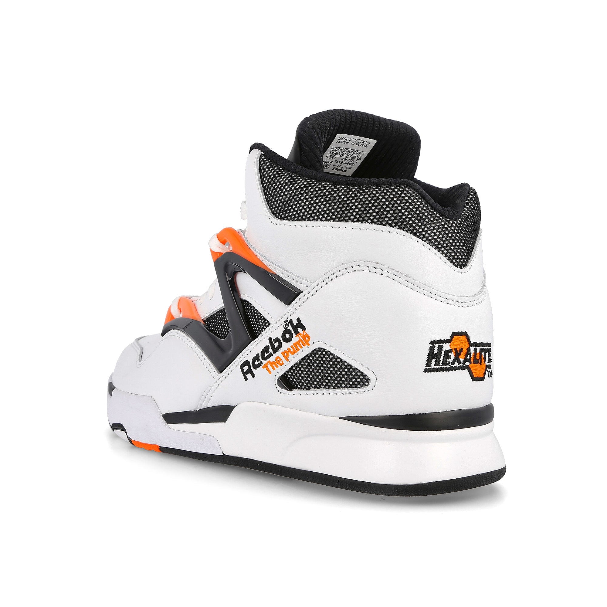 Reebok pump omni zone ii Footwear White / Wild Orange / Black Close-up | Overkill