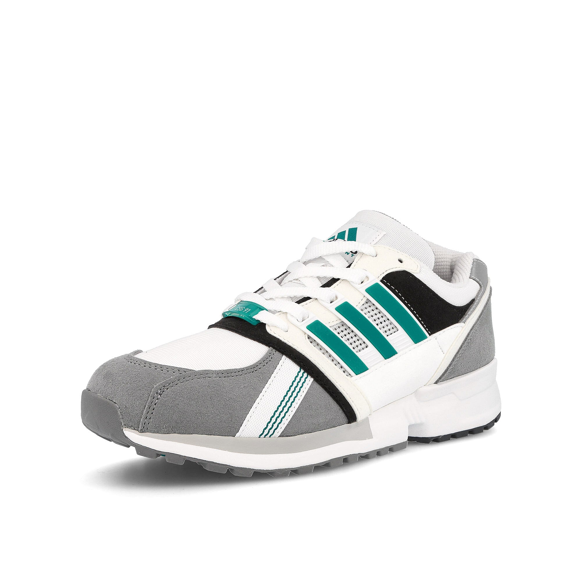 adidas consortium equipment csg 91 Footwear White-Equipment Green-Core Black Low Top Sneakers Close Up | Overkill