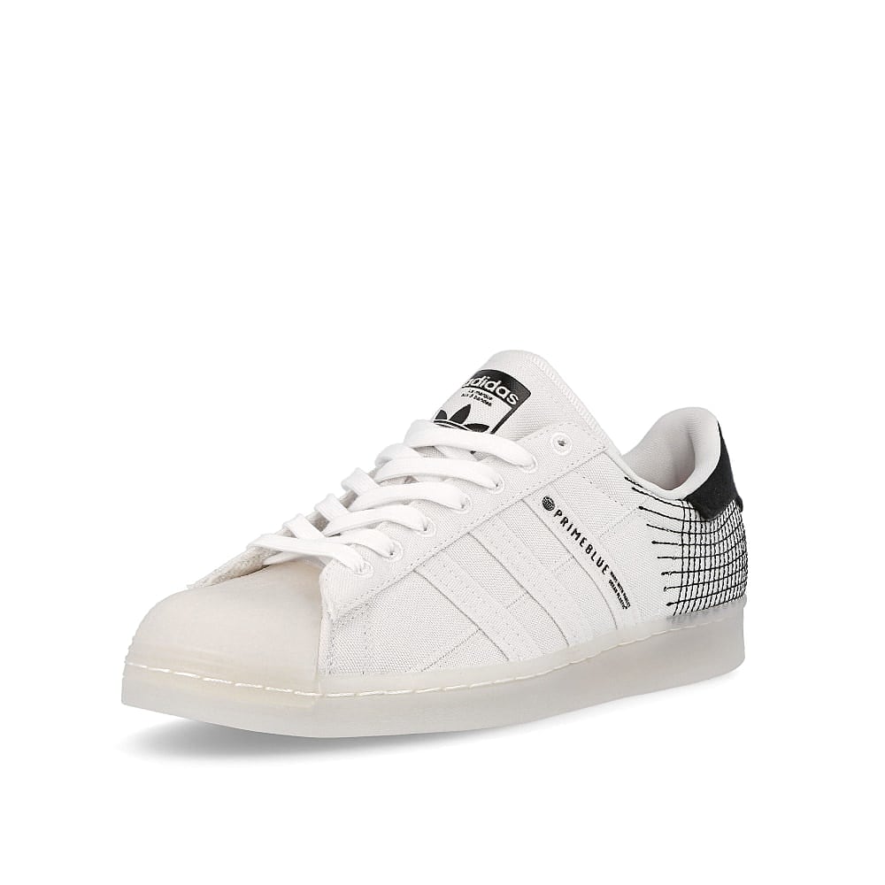 adidas superstar primeblue Chalk White-Footwear White-Core Black Sneakers Close Up | Overkill