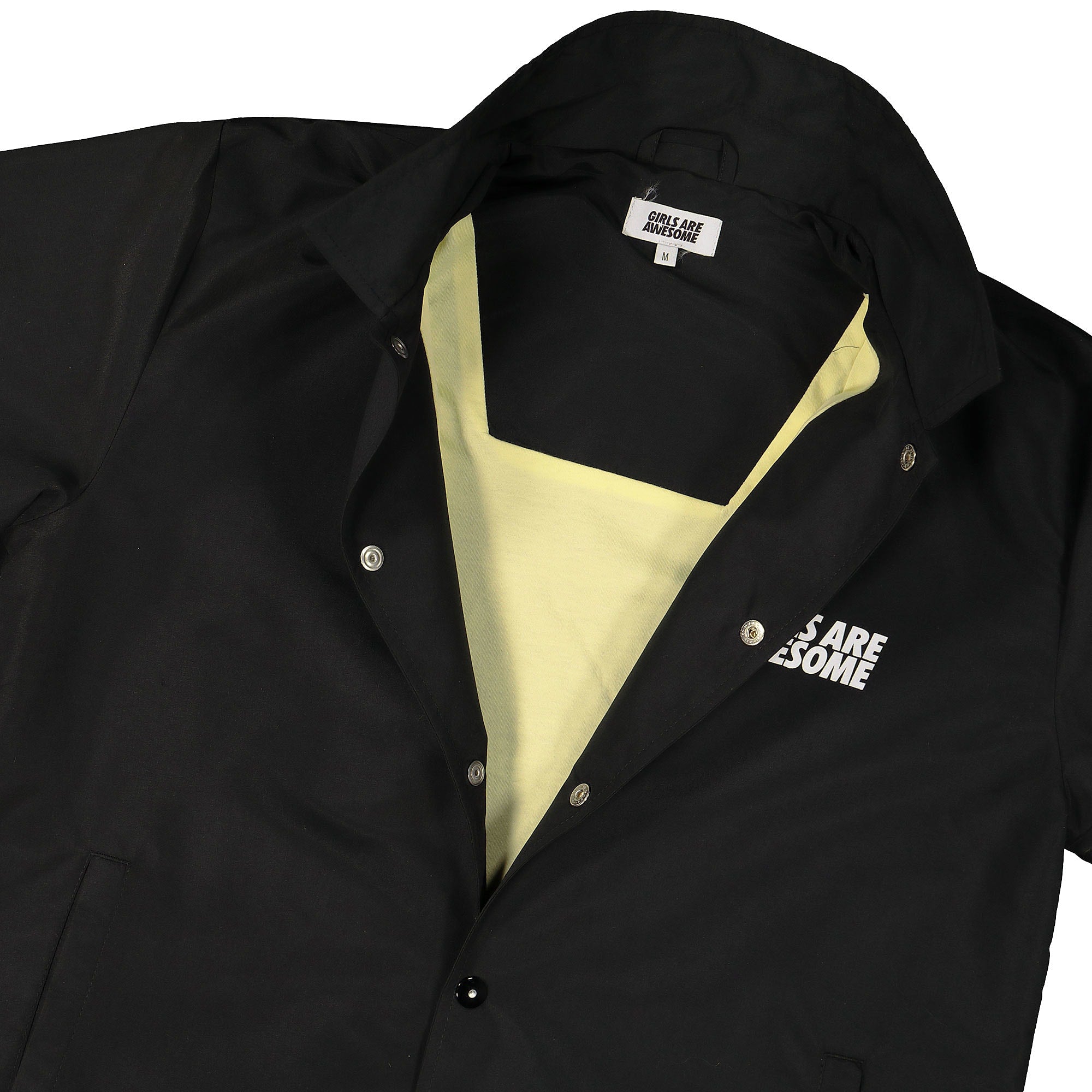 Girls Are Awesome Coach Jacket Black Bomber & Varsity Jackets Close-up | Overkill