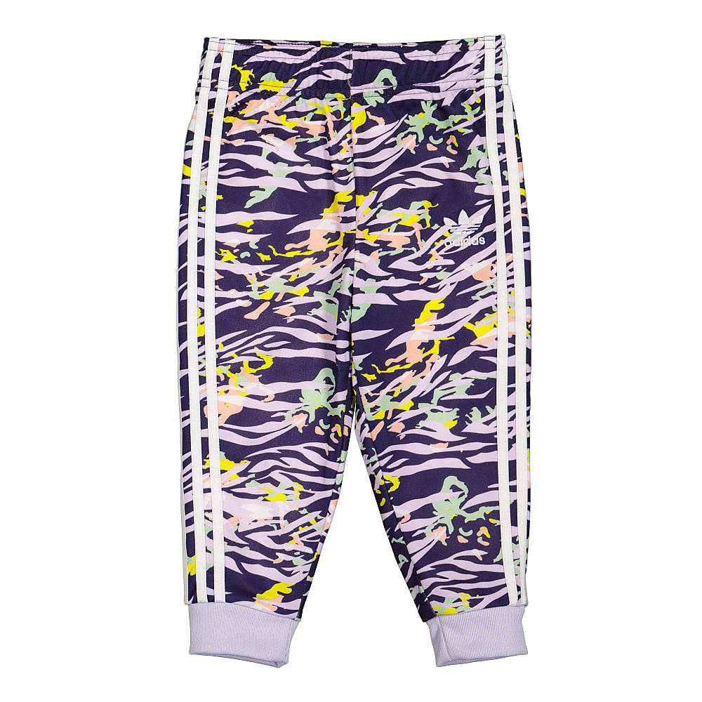 adidas Kids Superstar Track Set Dark Purple / Purple Tint / Multicolor / White Sweat & Track Pants Close-up | Overkill