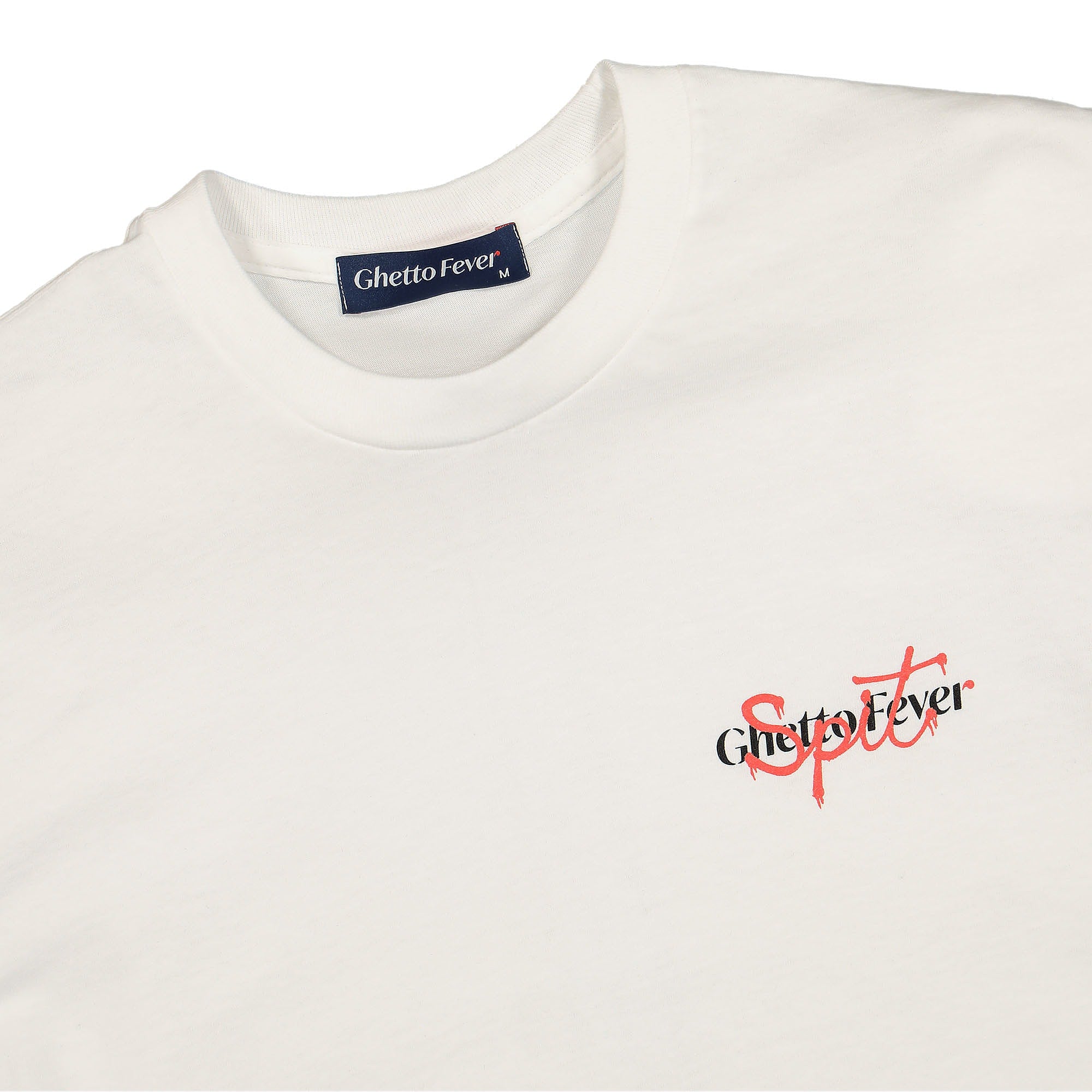 Ghetto Fever Spit T-Shirt White T-Shirts Material | Overkill